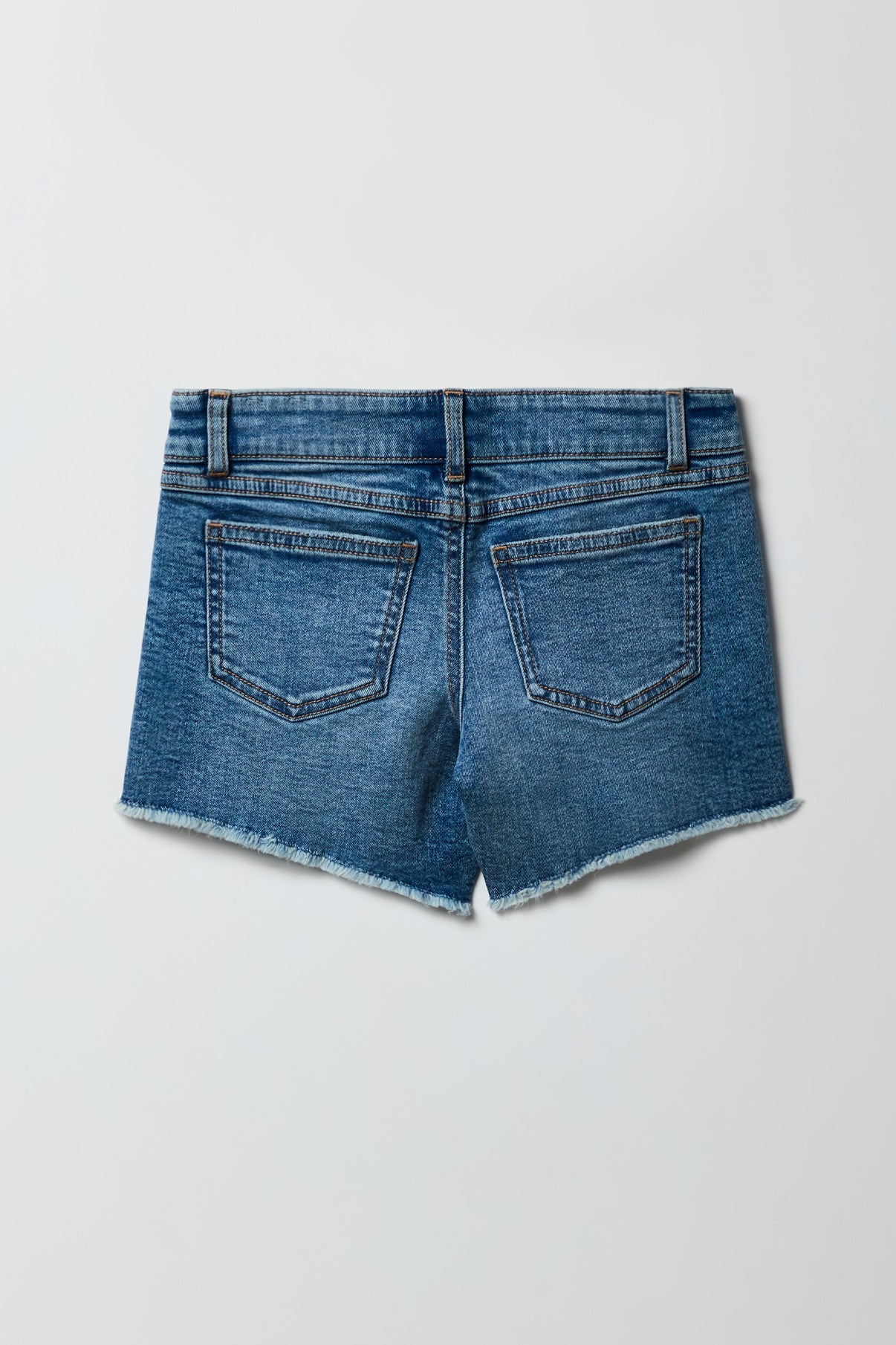 Girls Low Rise Denim Midi Short