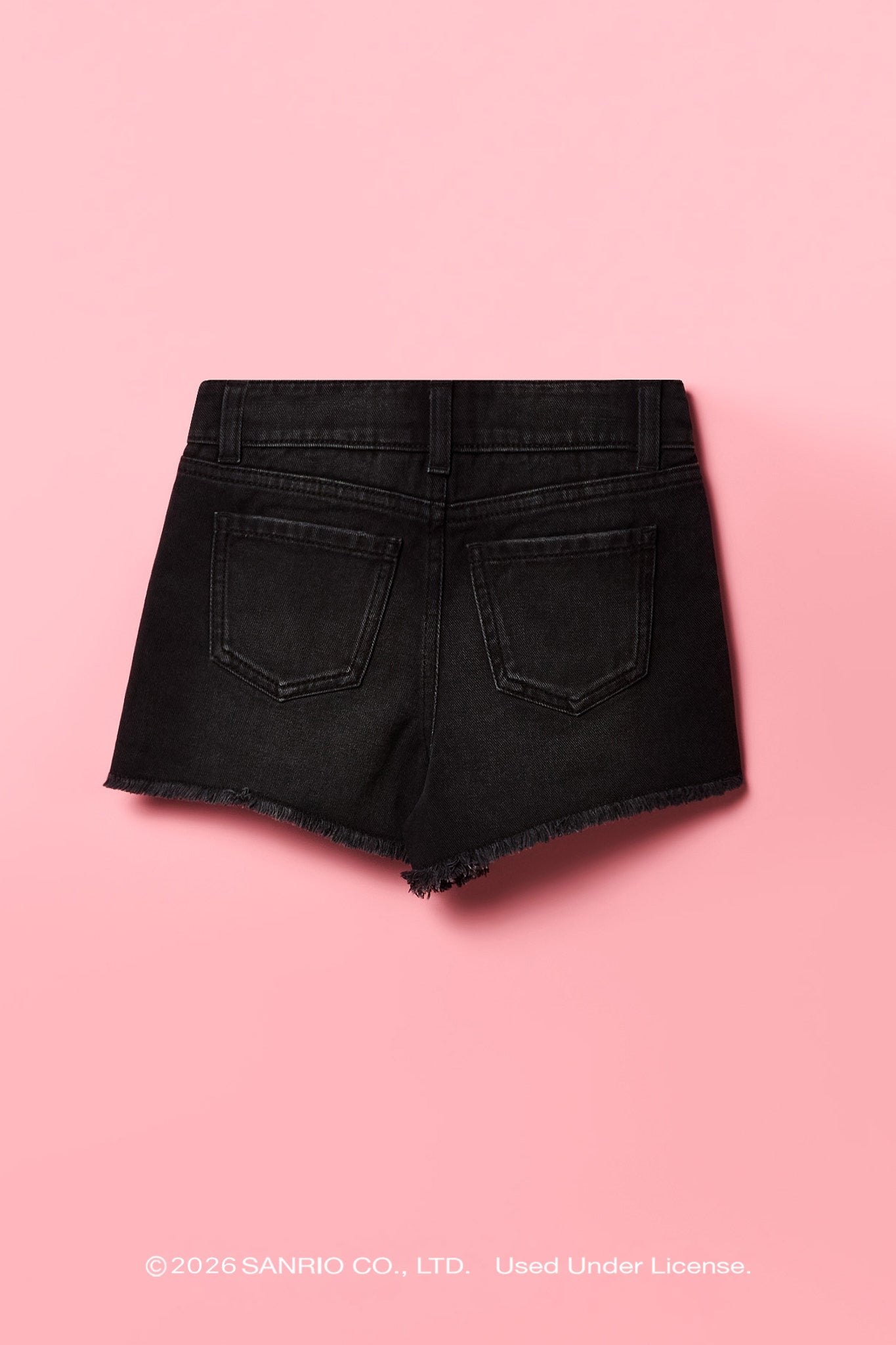Kuromi™ Girls Embroidered High Rise Denim Short