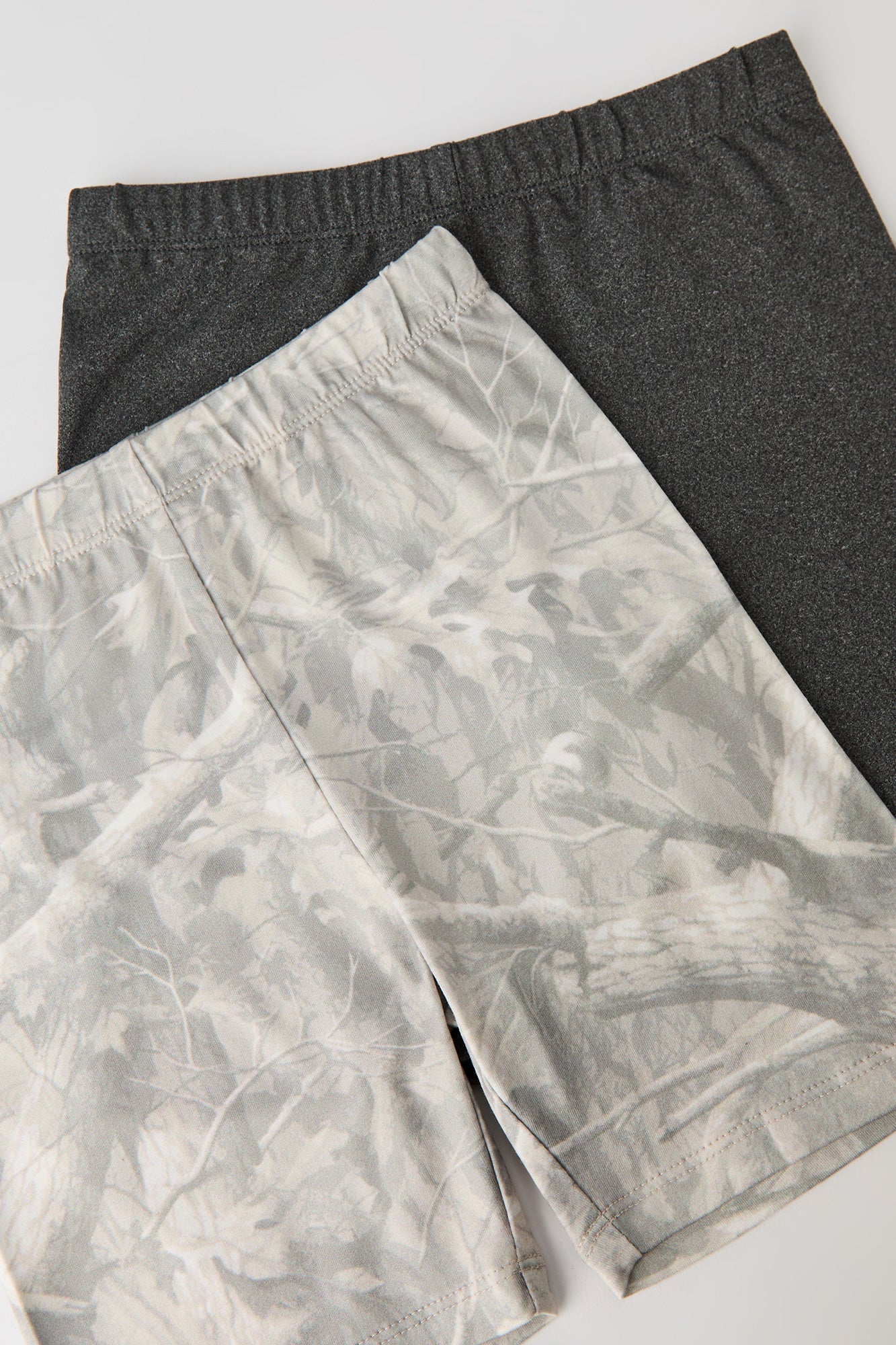 Girls Solid & Printed Biker Shorties (2 Pack)