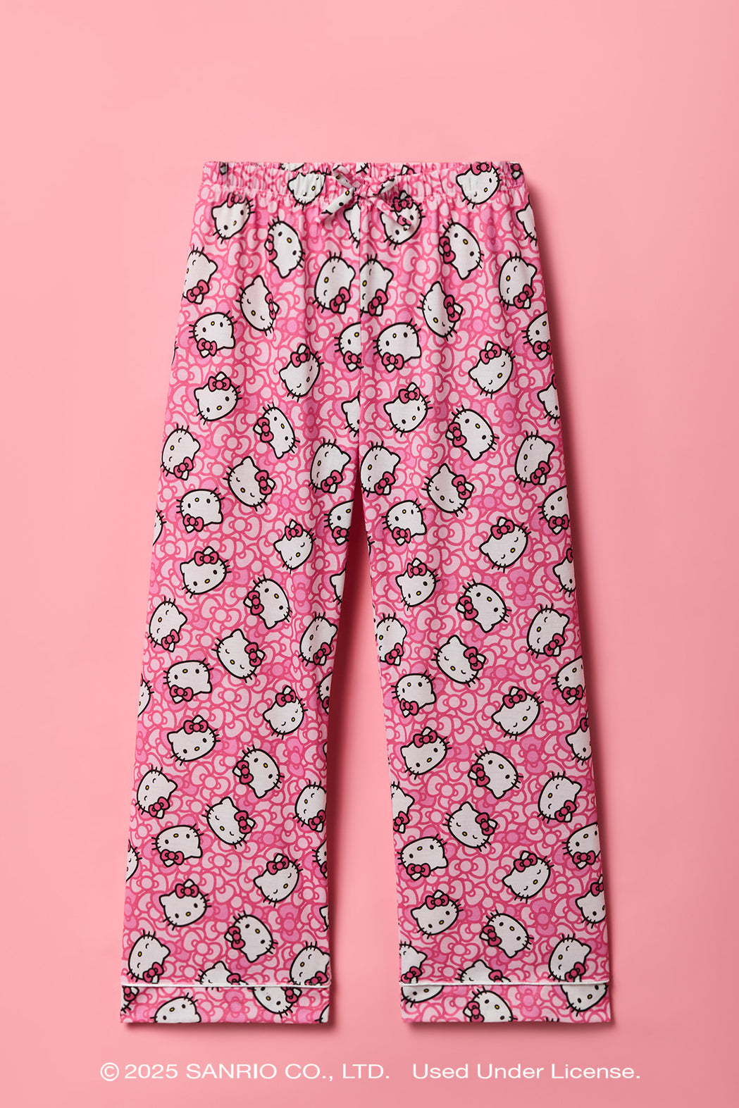 Hello Kitty® Girls Button-Up Top & Pant Pajama Set