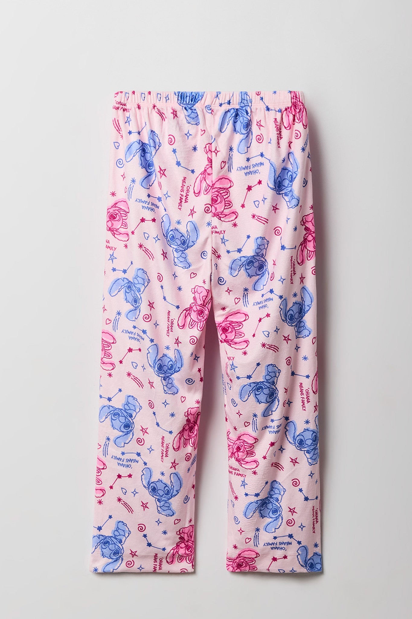 Girls Stitch Print Plush Pajama Pant