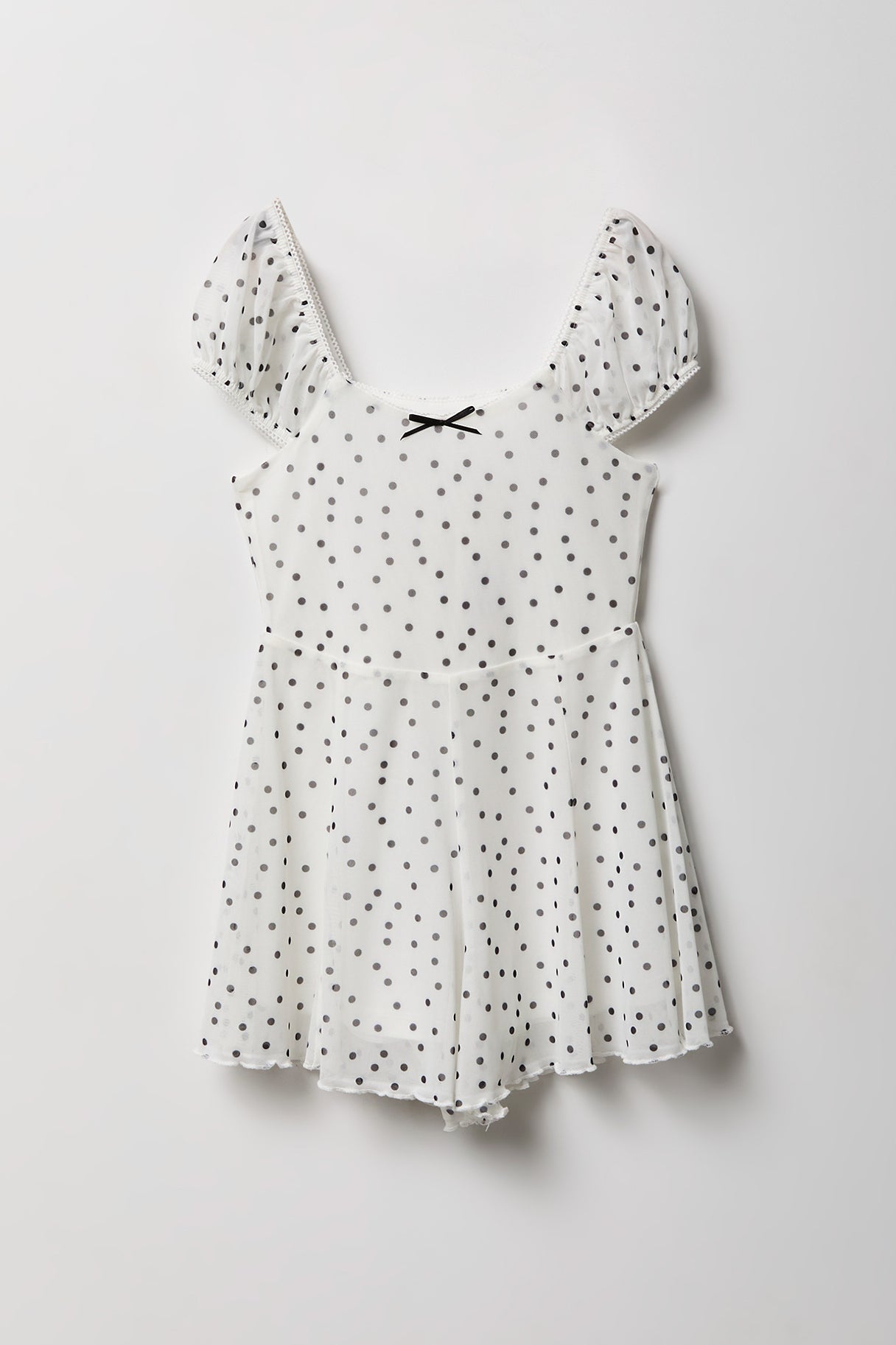 Girls Printed Mesh Dress Romper