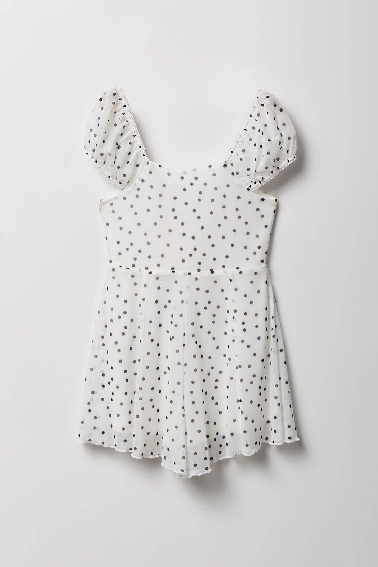 Girls Printed Mesh Dress Romper