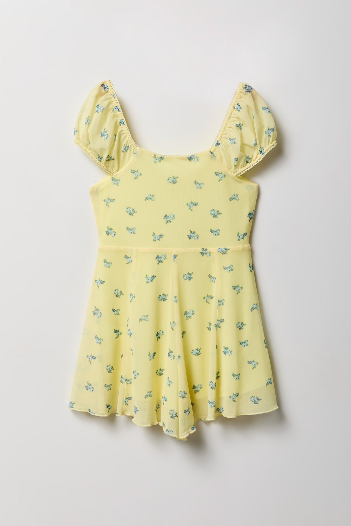 Girls Printed Mesh Dress Romper