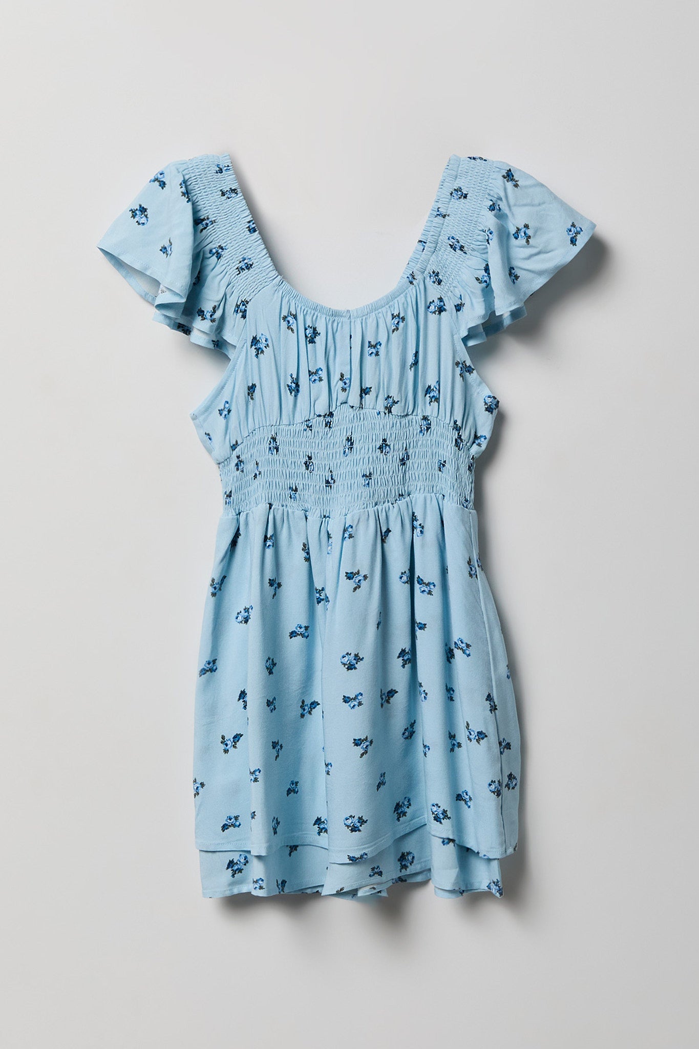 Girls Smocked Waist Romper