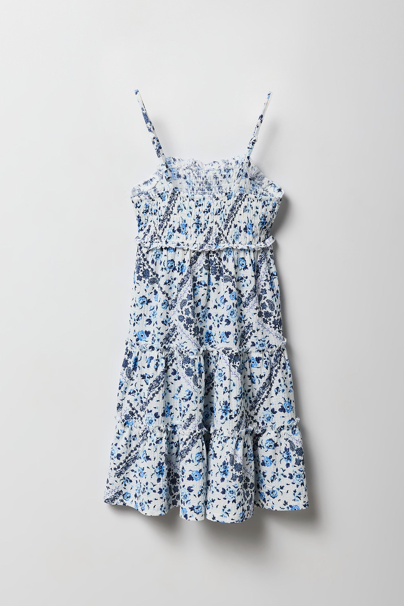 Girls Textured Tiered Dress