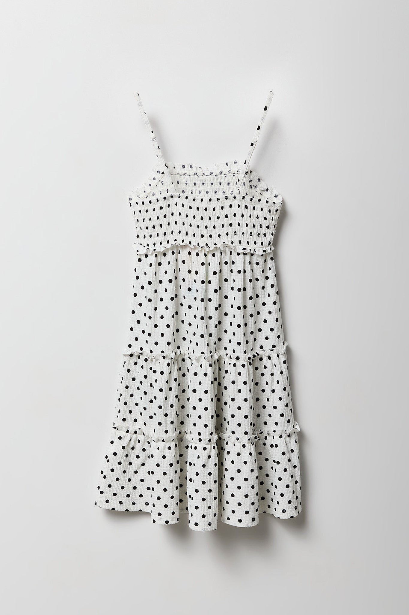 Girls Textured Tiered Dress