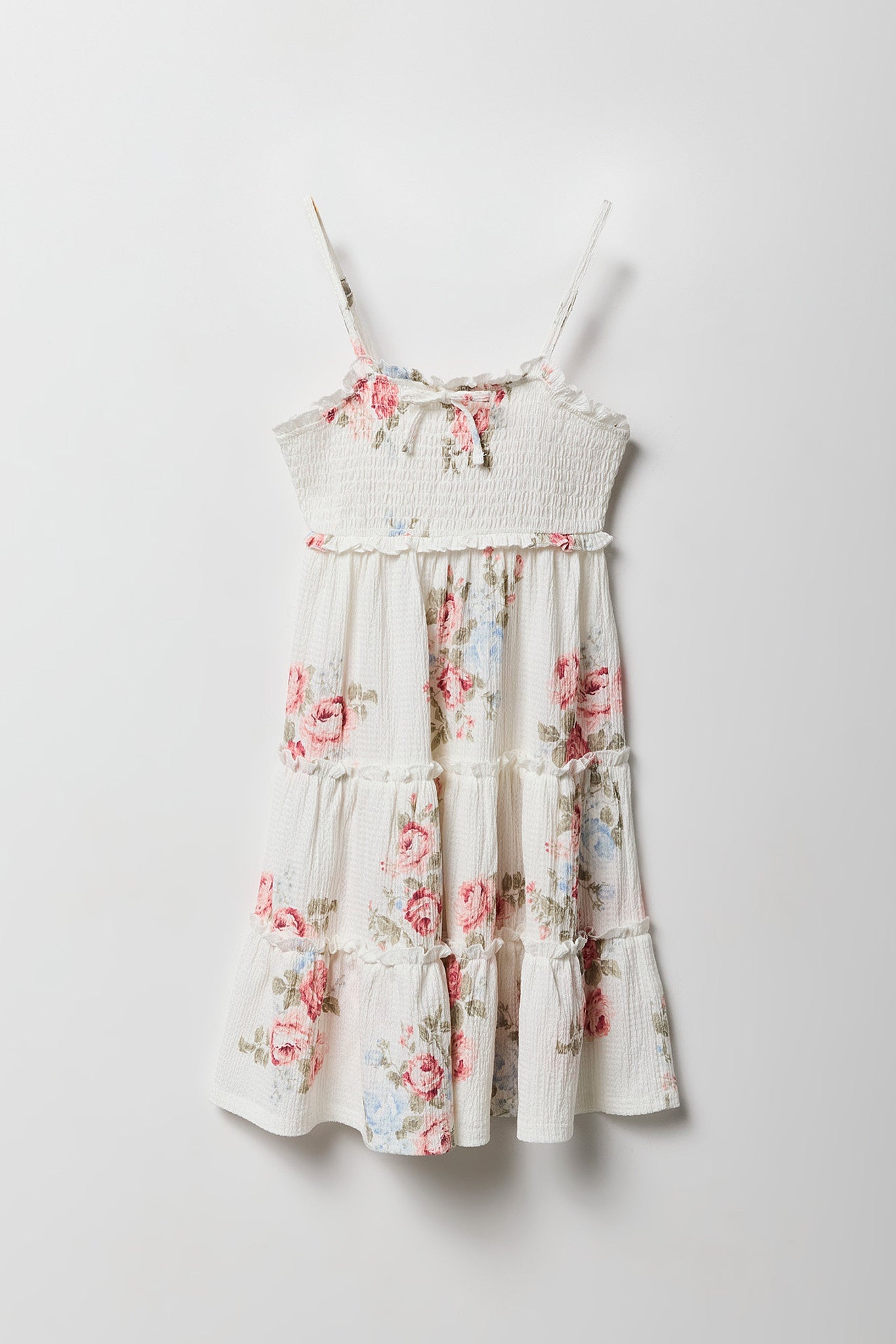 Girls Textured Tiered Dress