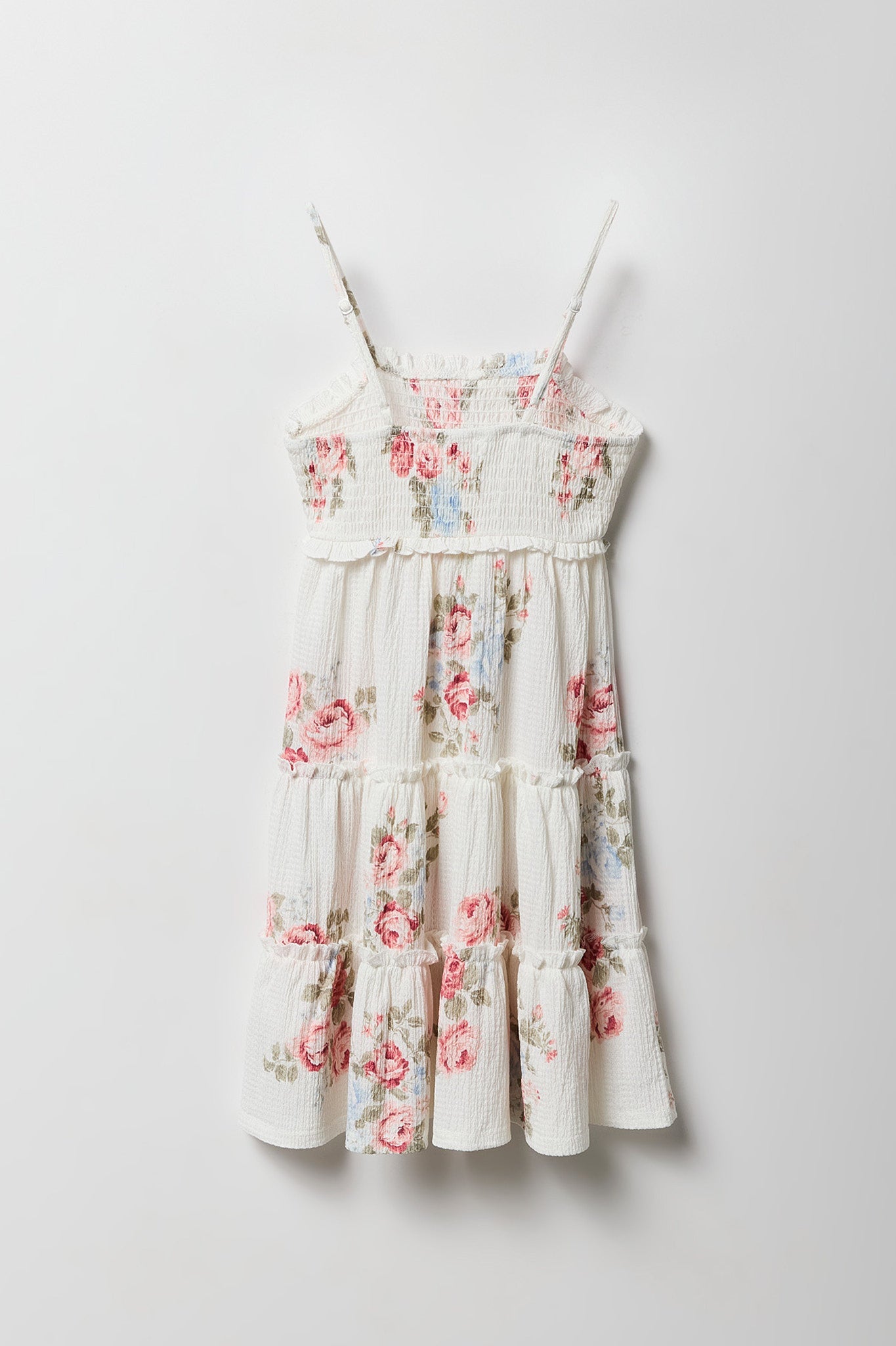 Girls Textured Tiered Dress