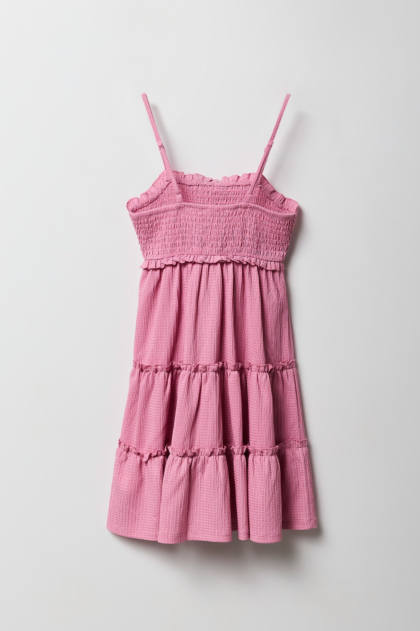 Girls Textured Tiered Dress