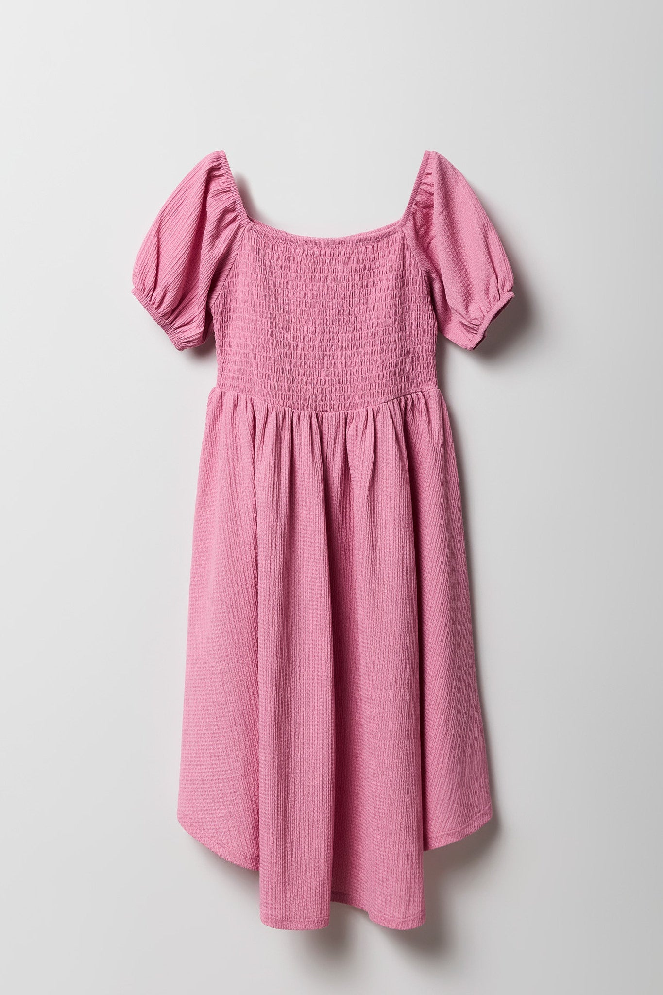Girls Puff Sleeve High-Low Dress