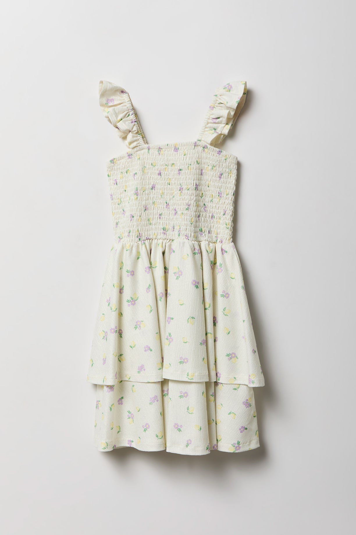 Girls Smocked Tiered Dress