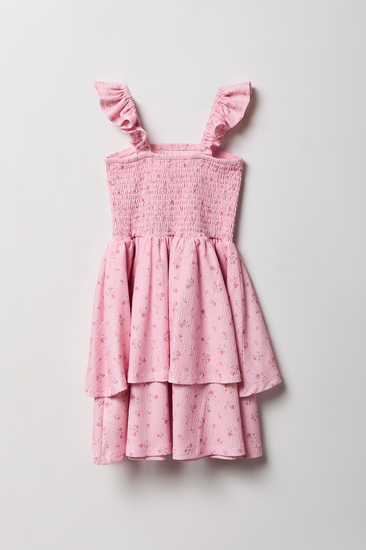 Girls Smocked Tiered Dress