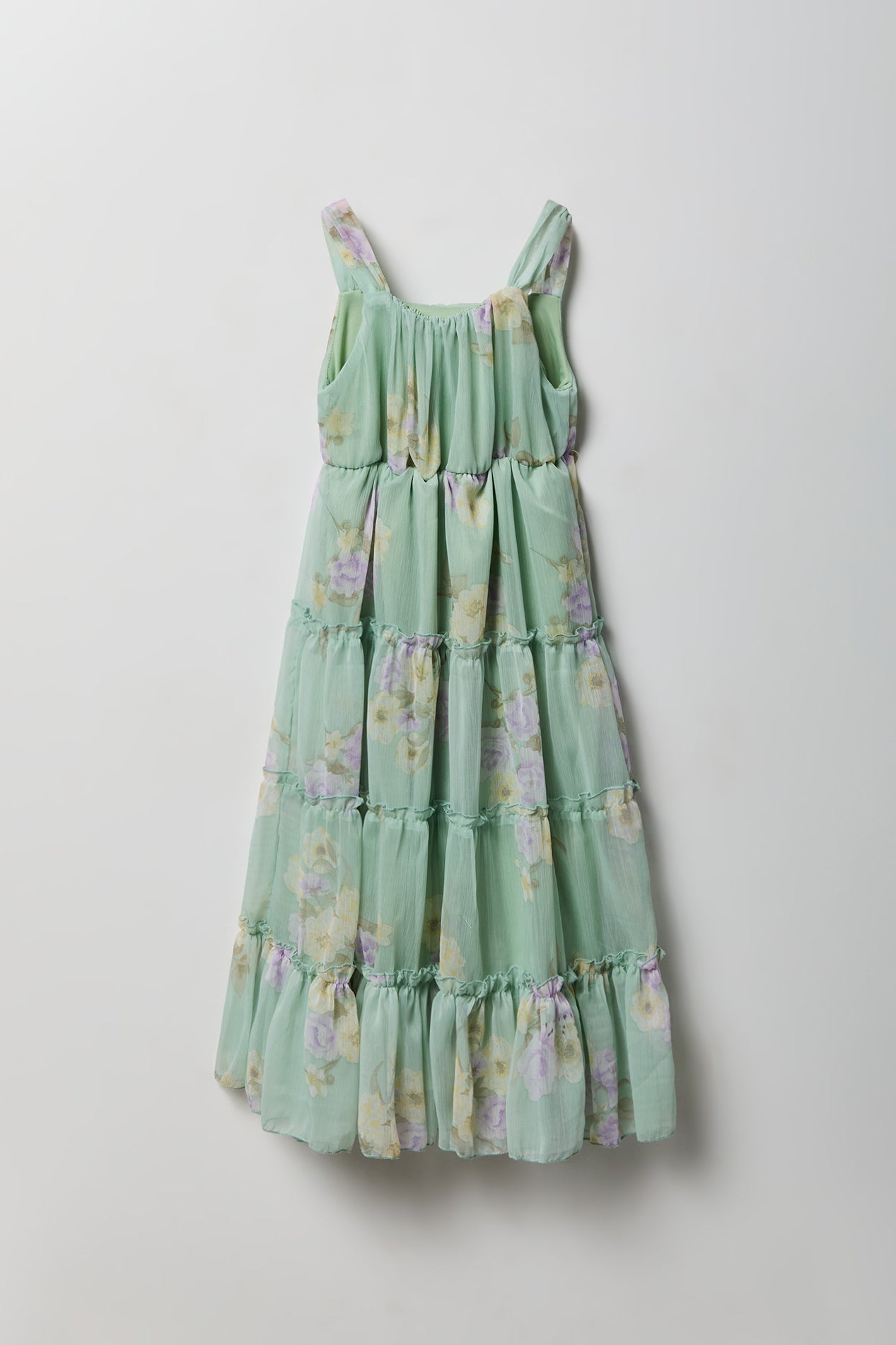 Girls Chiffon Tiered Maxi Dress