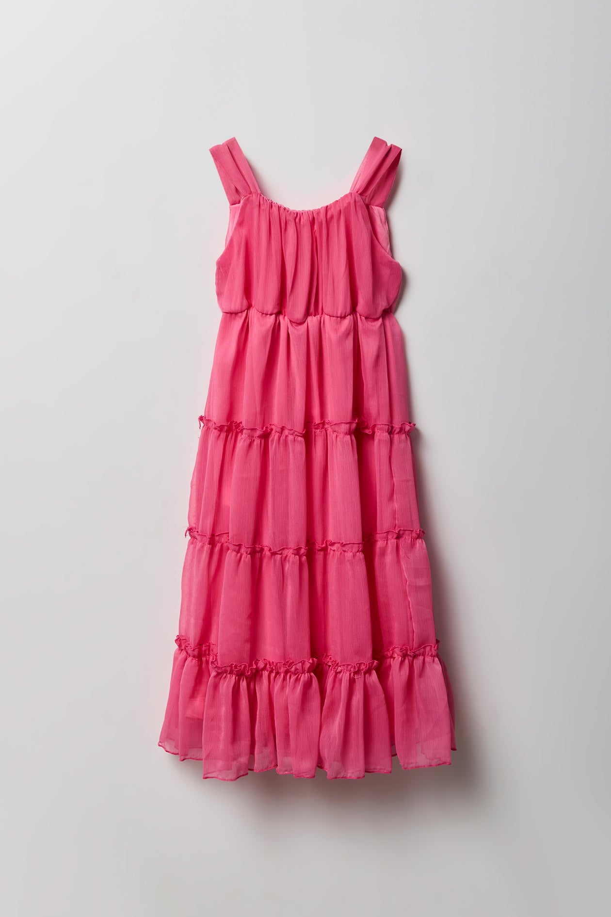 Girls Chiffon Tiered Maxi Dress