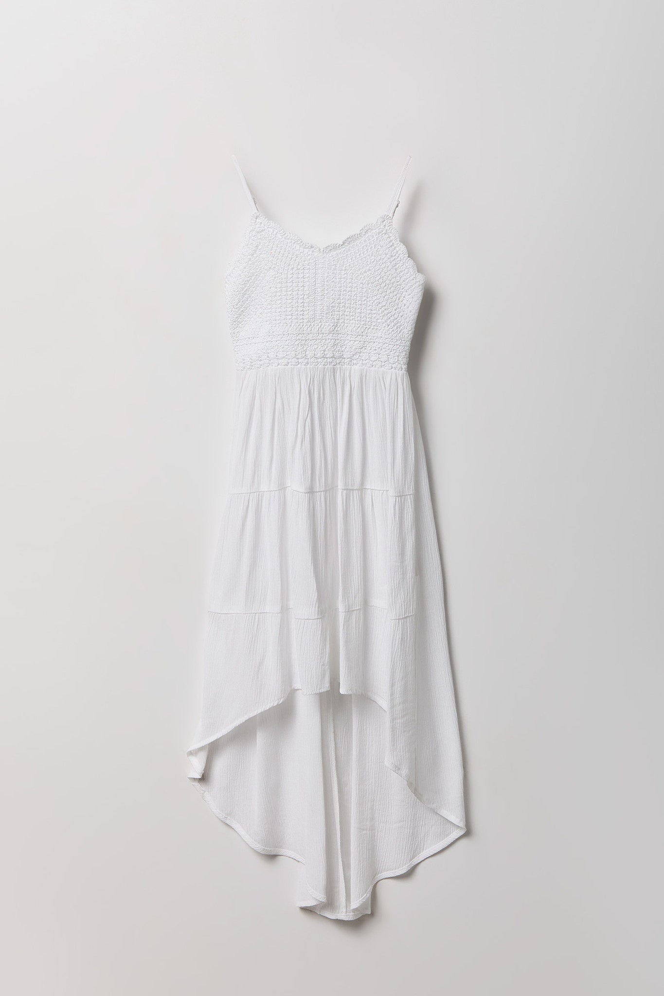 Girls Crochet High-Low Dress