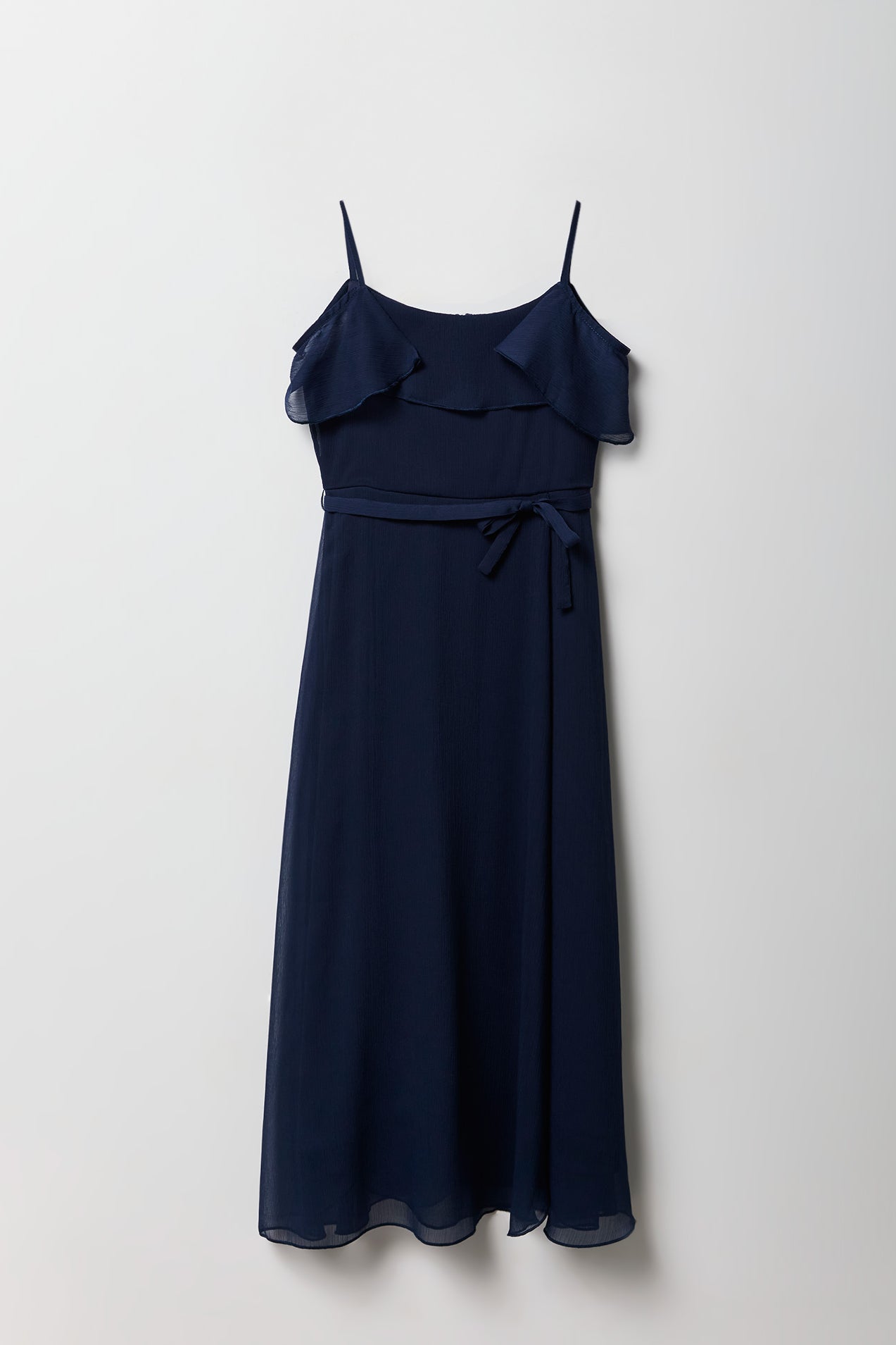 Girls Chiffon Cold Shoulder Maxi Wrap Dress