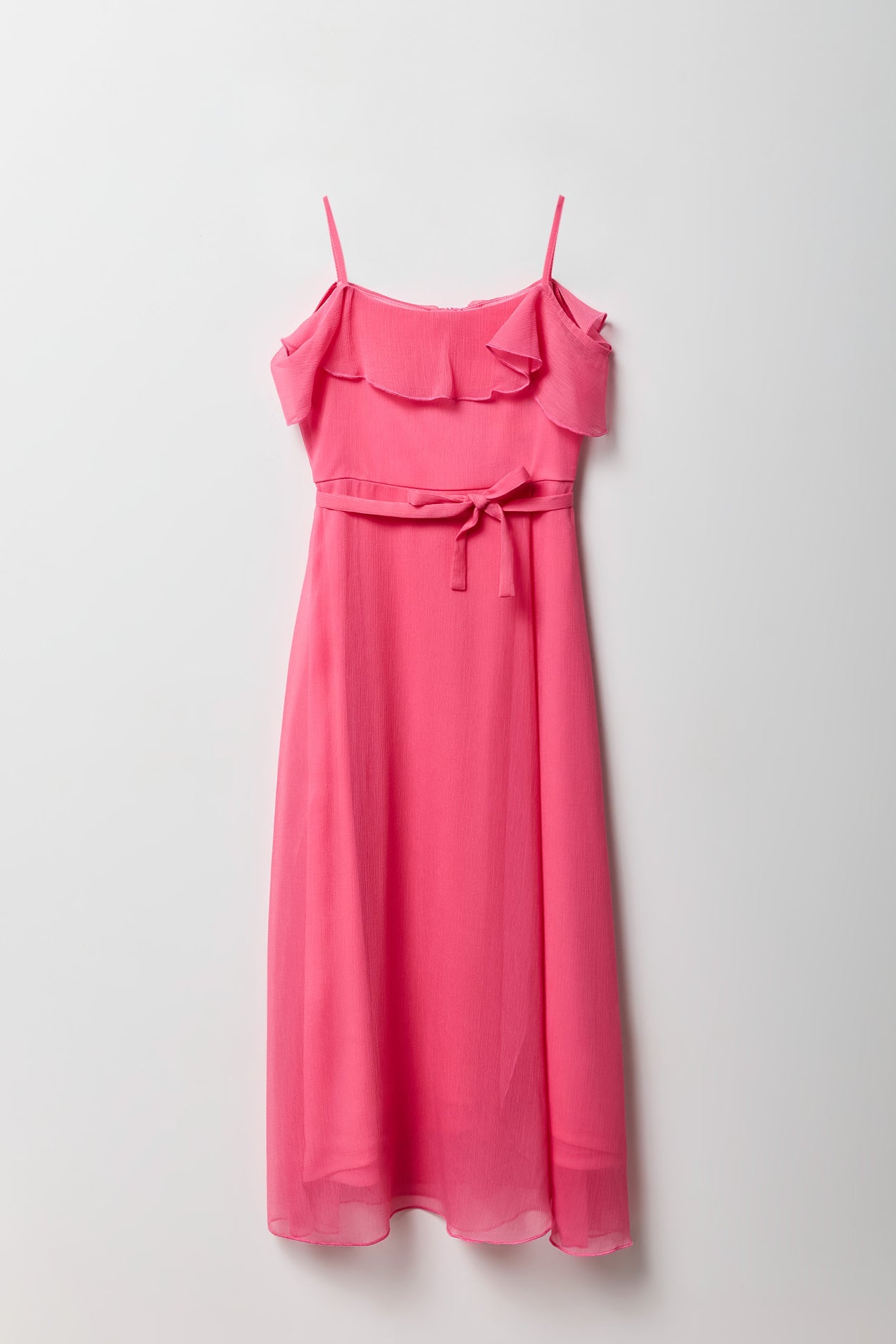Girls Chiffon Cold Shoulder Maxi Wrap Dress