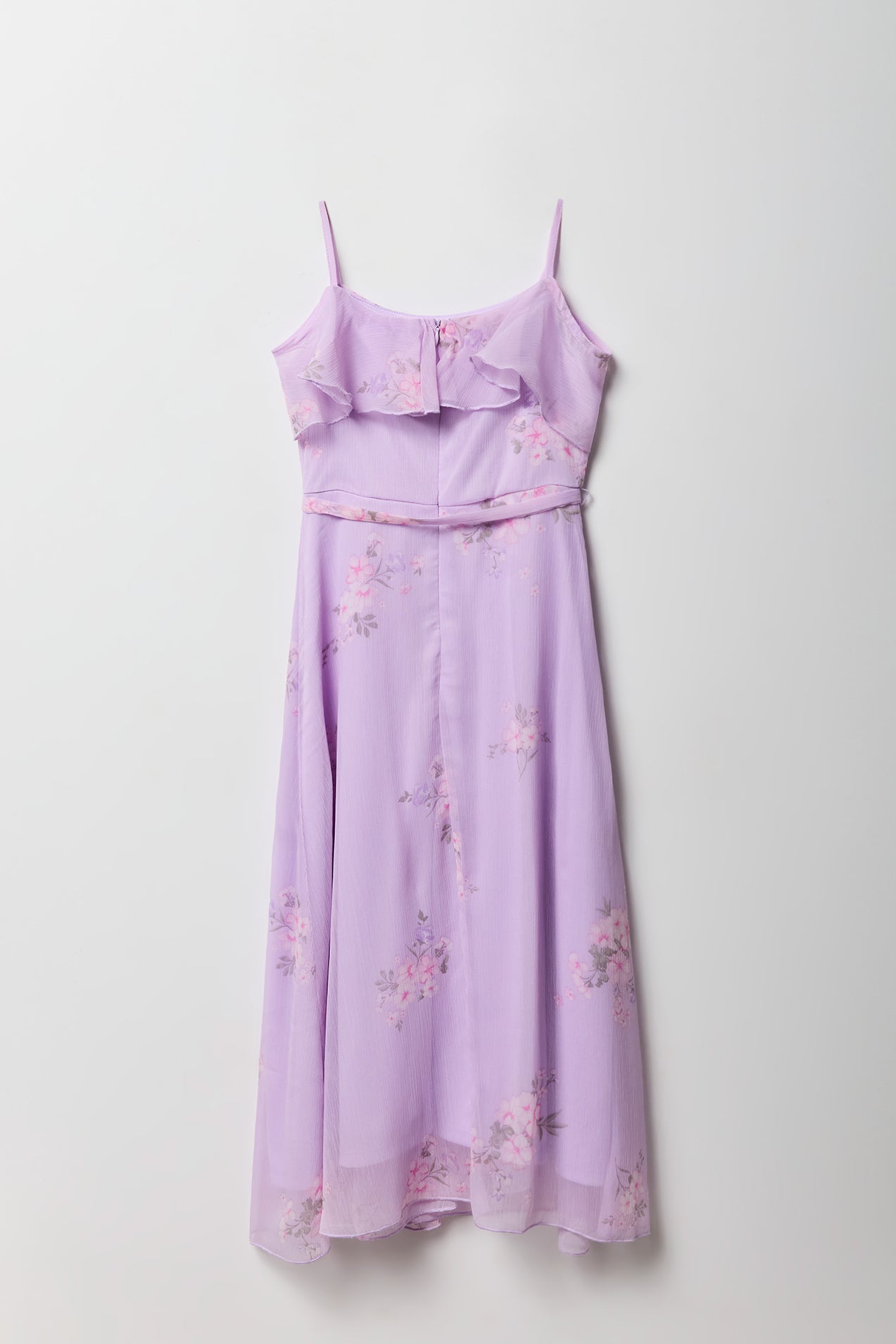 Girls Chiffon Cold Shoulder Maxi Wrap Dress