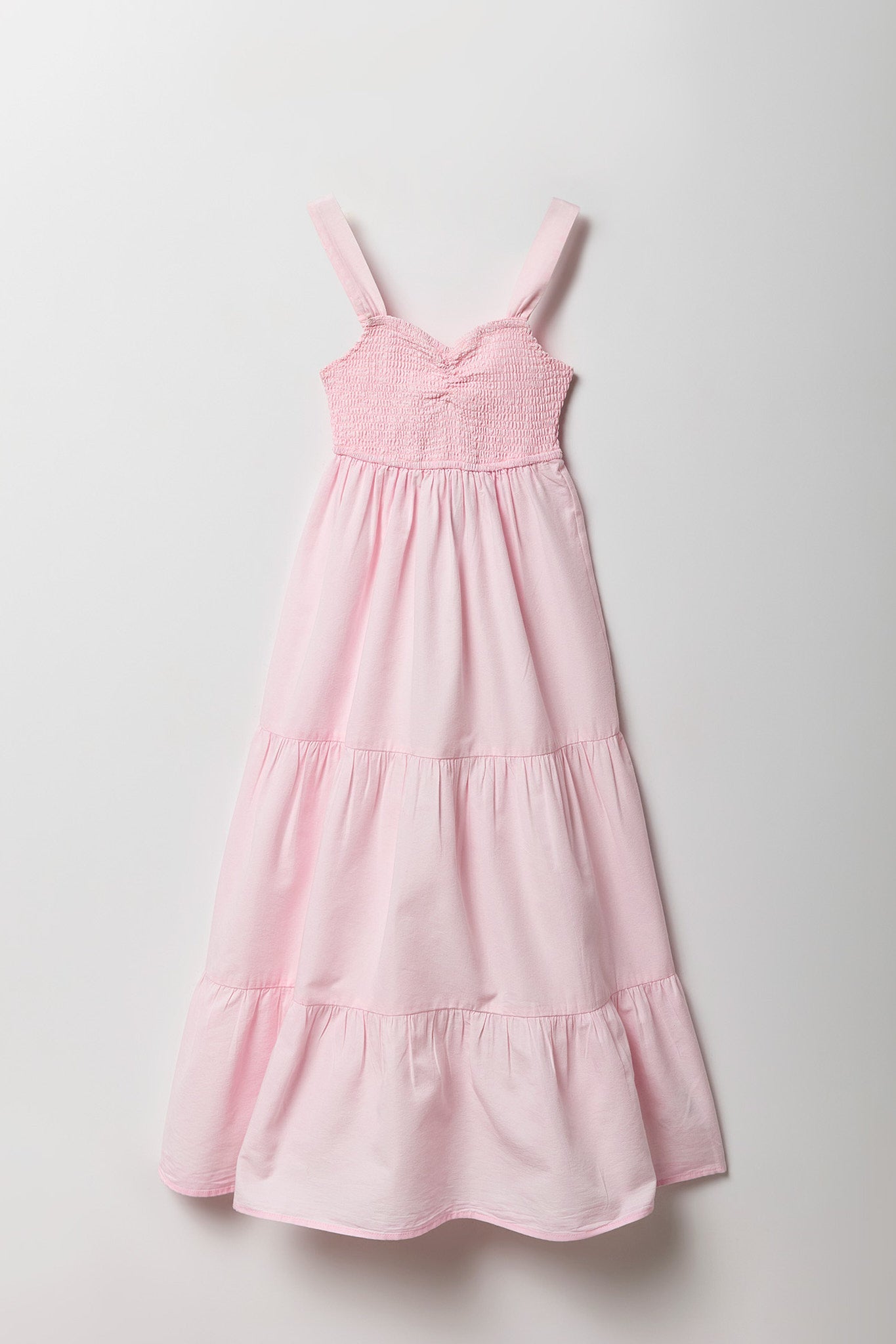 Girls Chambray Tiered Maxi Dress