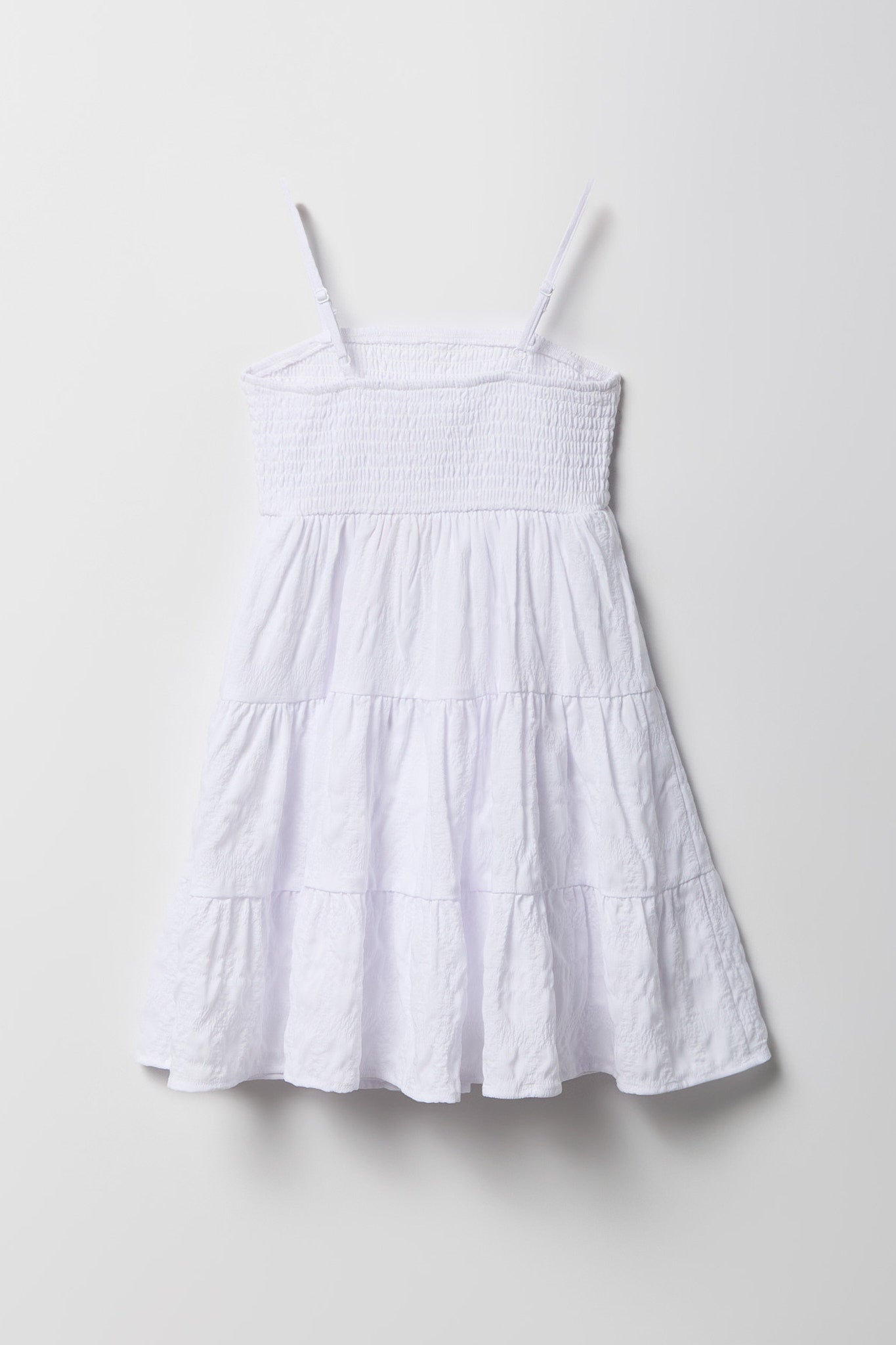 Girls Chiffon Smoked Tiered Dress