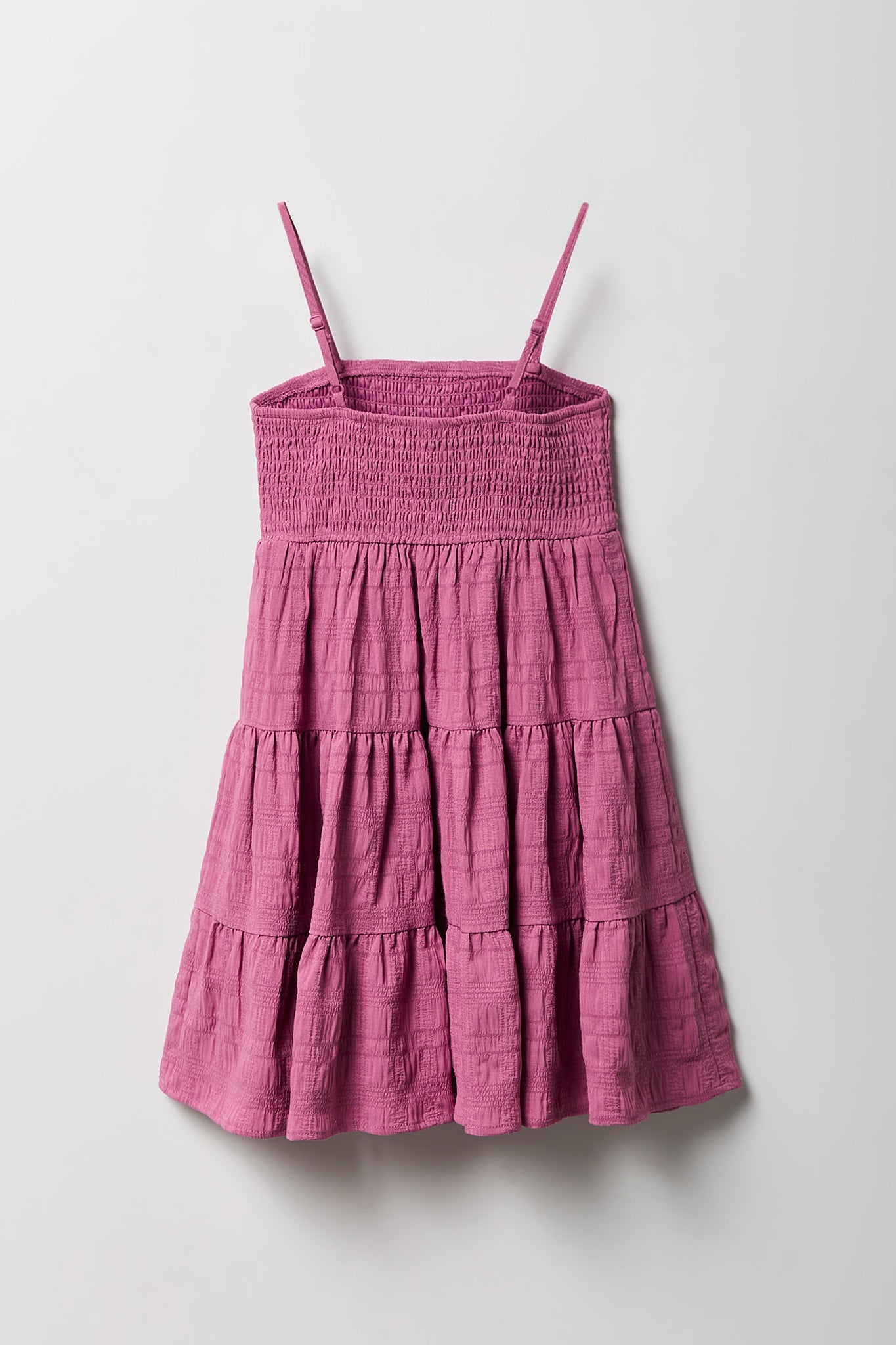Girls Chiffon Smoked Tiered Dress