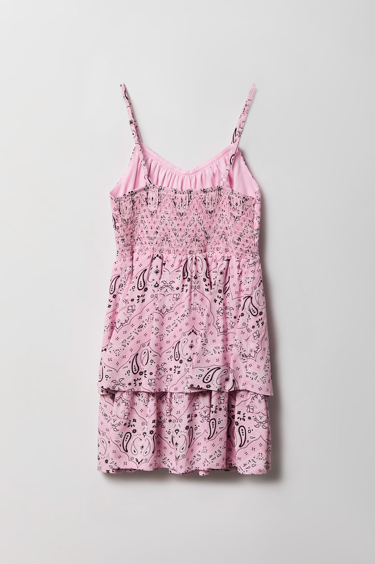 Girls Printed Ruffled Tiered Dress