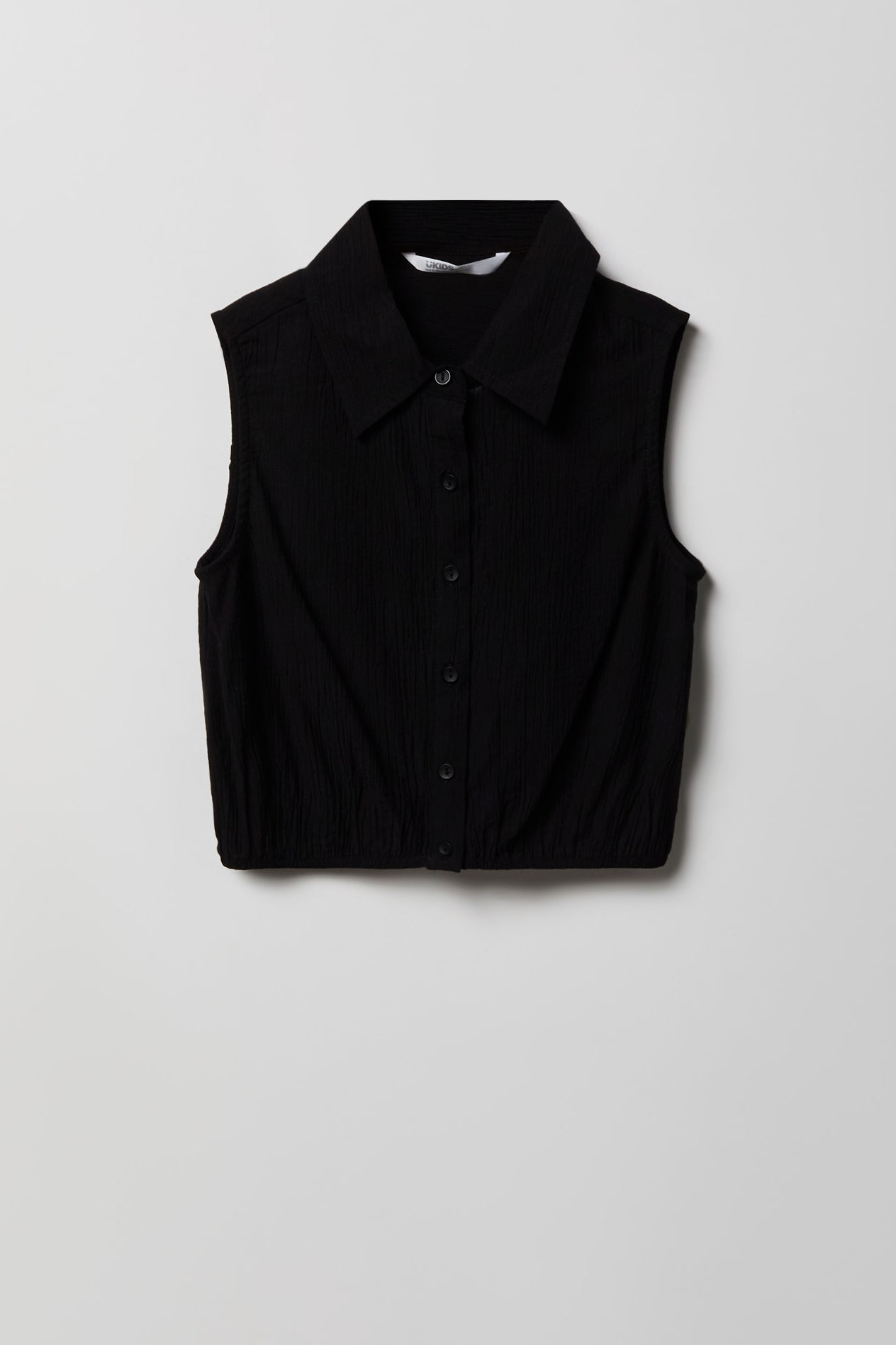 Girls Textured Button-Up Vest & Pant Set