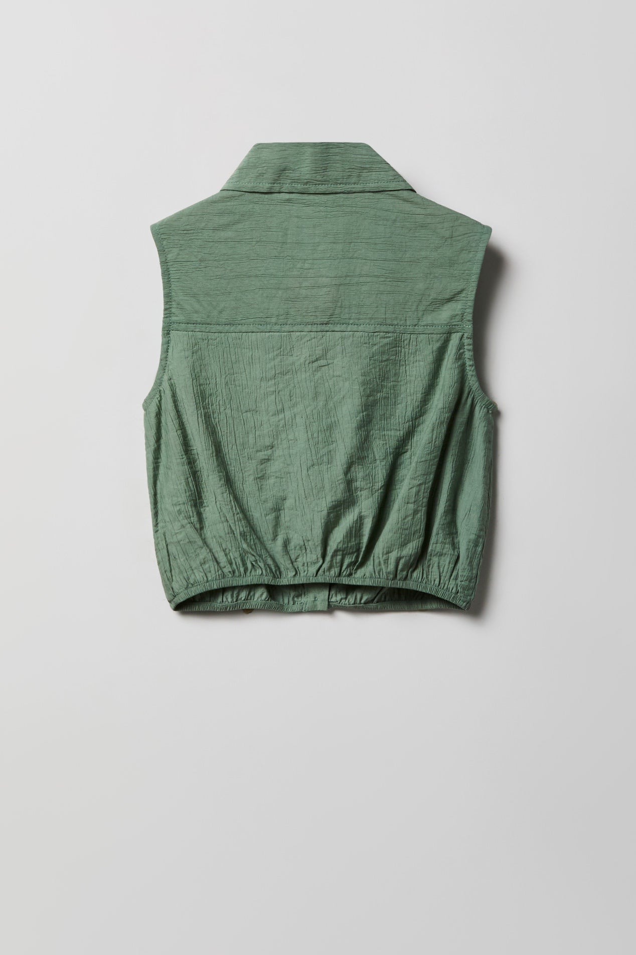Girls Textured Button-Up Vest & Pant Set