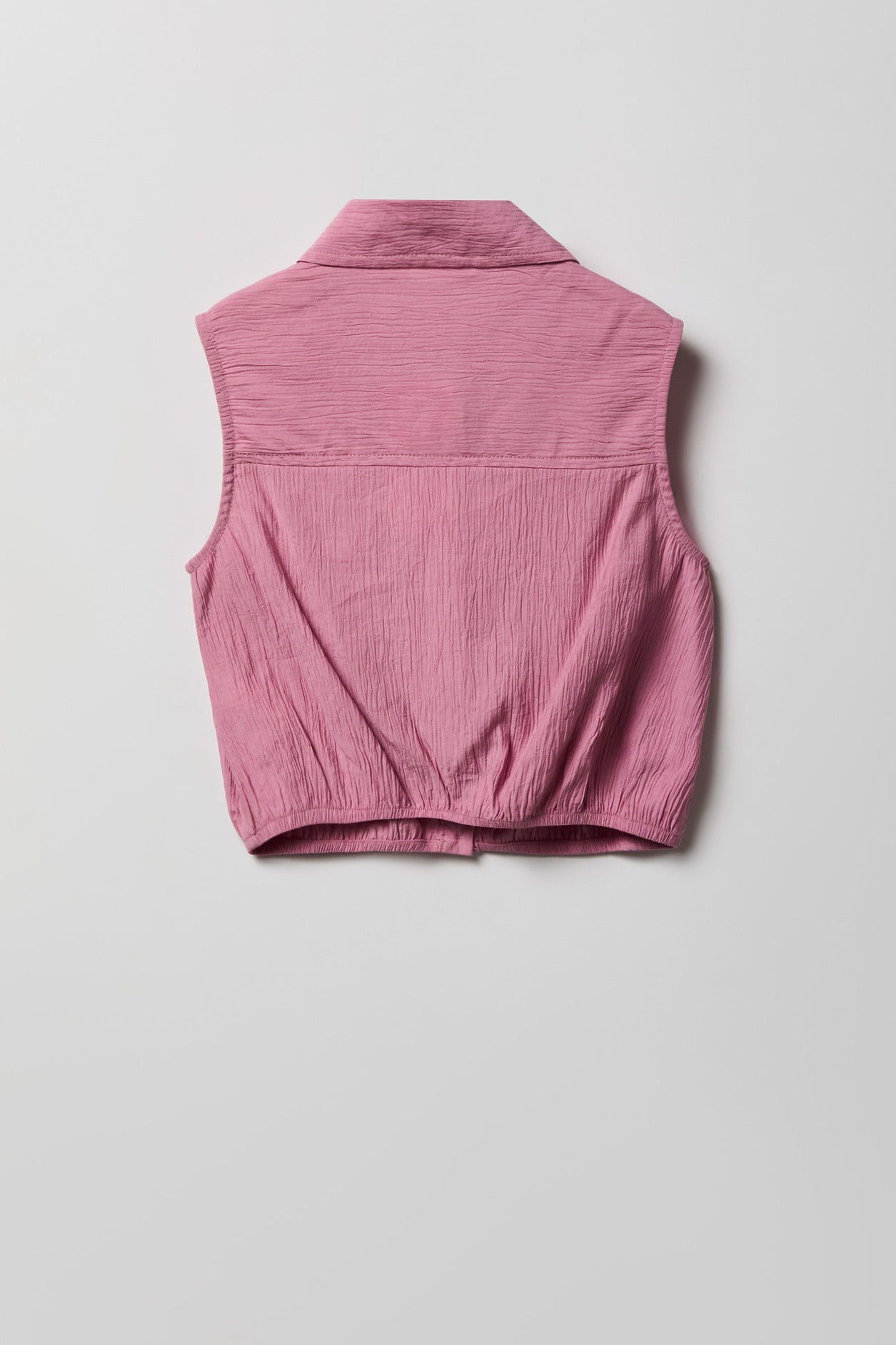 Girls Textured Button-Up Vest & Pant Set
