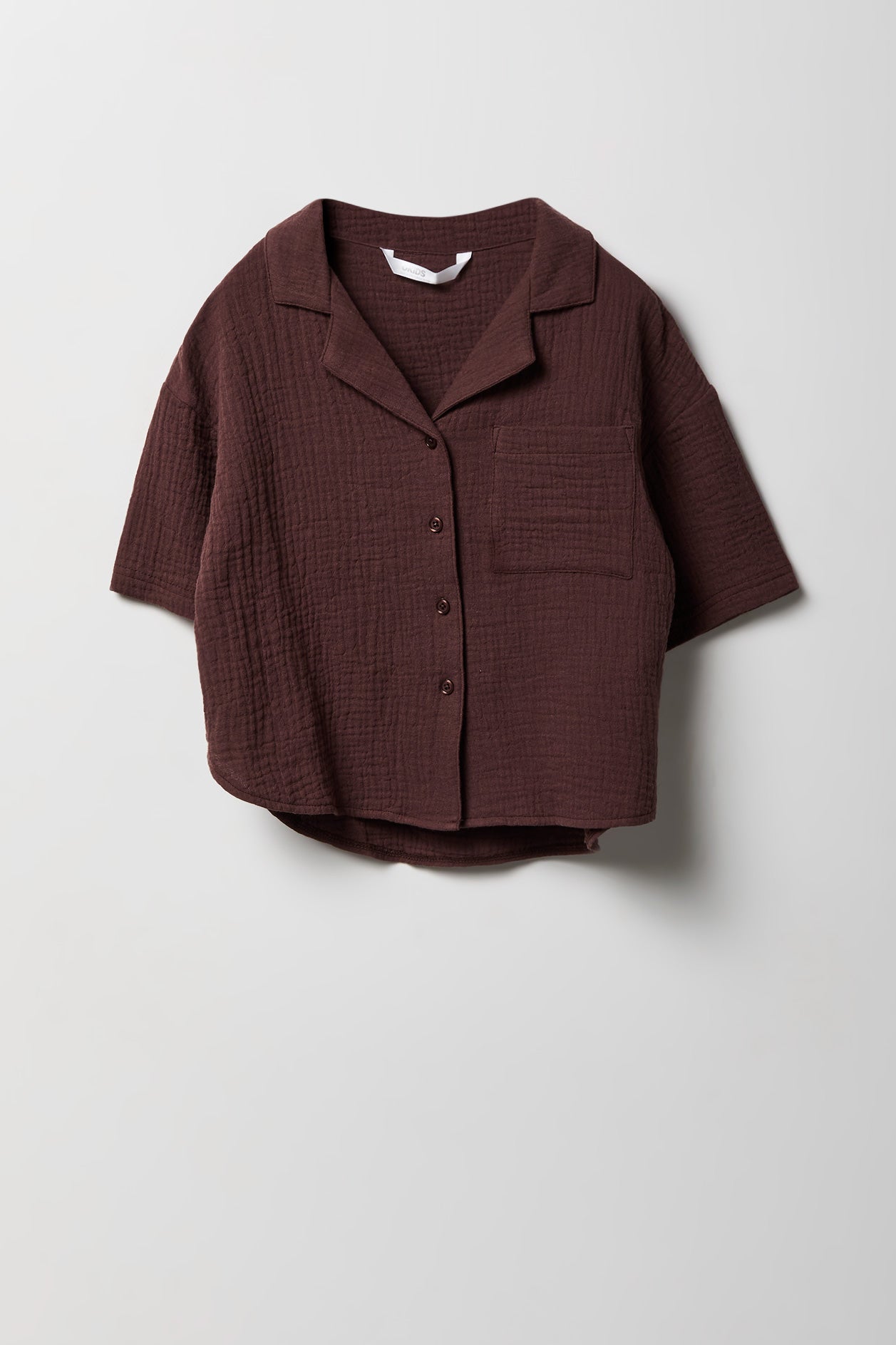 Girls Gauze Button-Up Top & Short Set