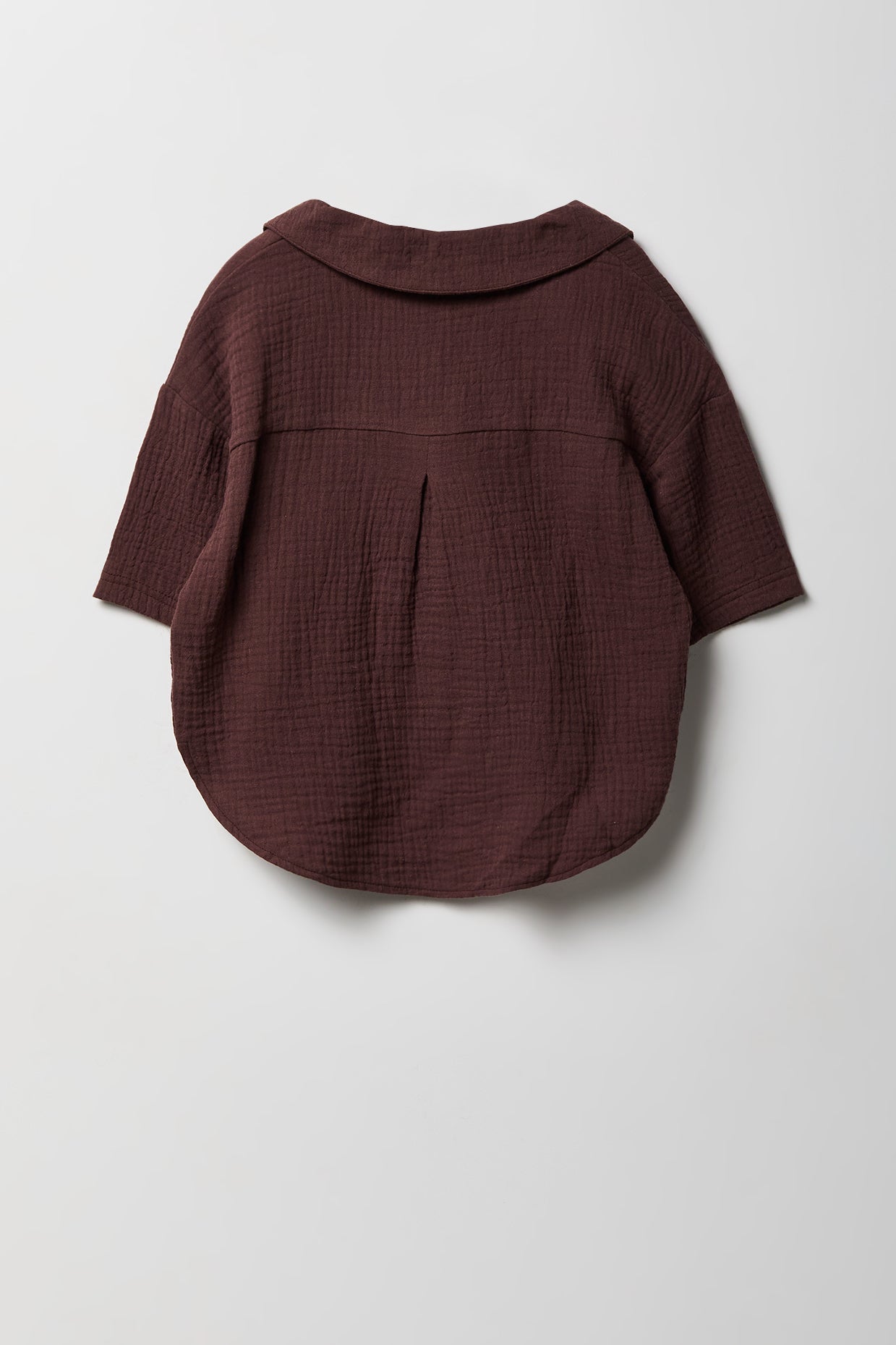 Girls Gauze Button-Up Top & Short Set