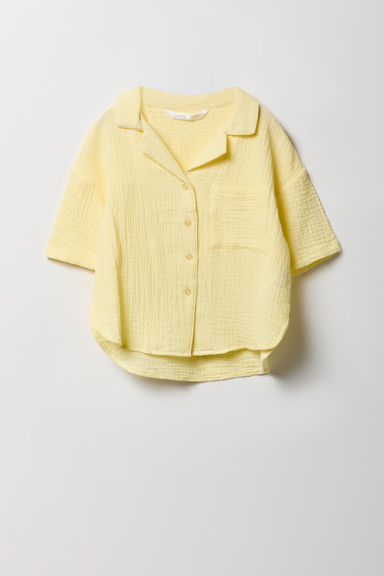 Girls Gauze Button-Up Top & Short Set