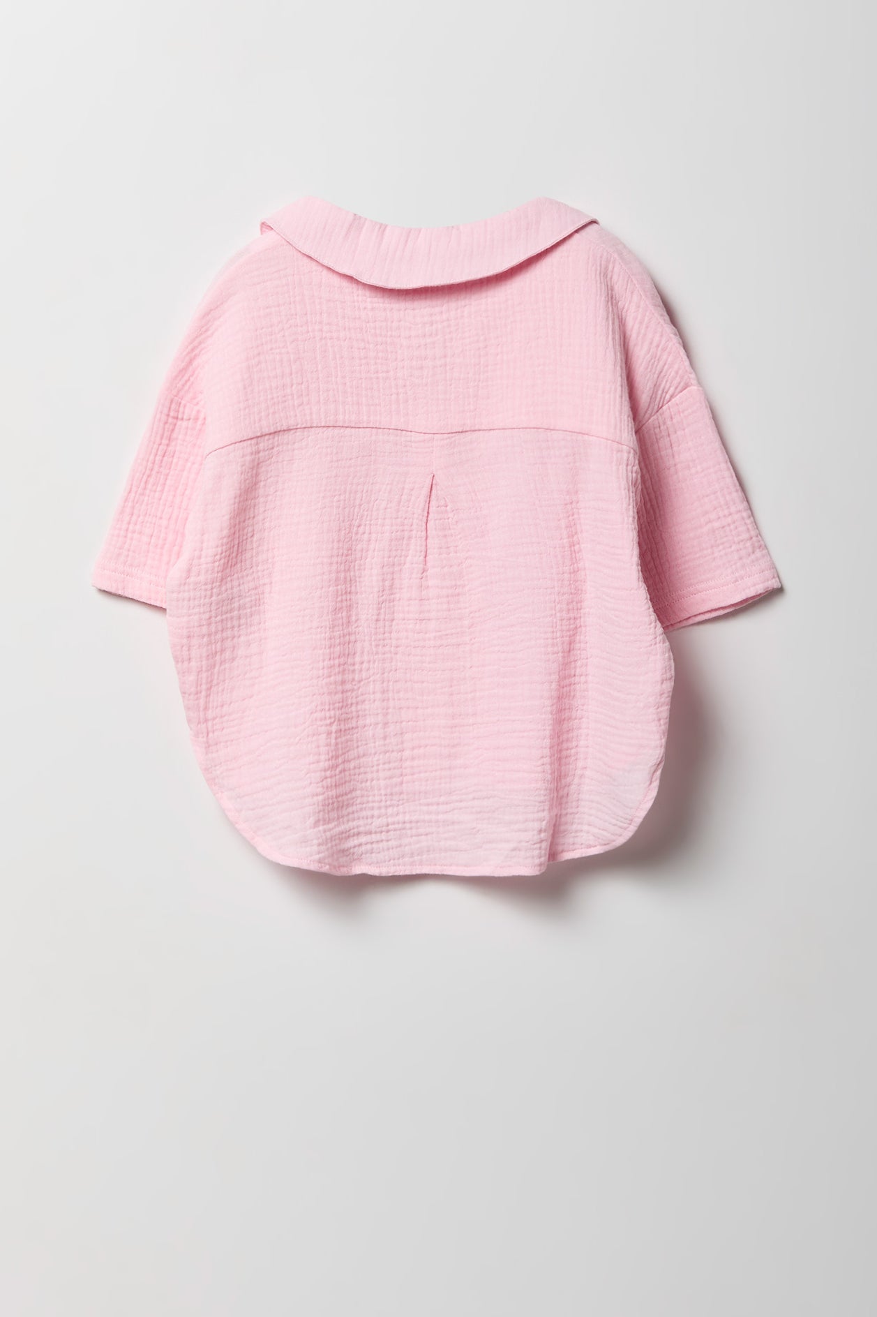 Girls Gauze Button-Up Top & Short Set