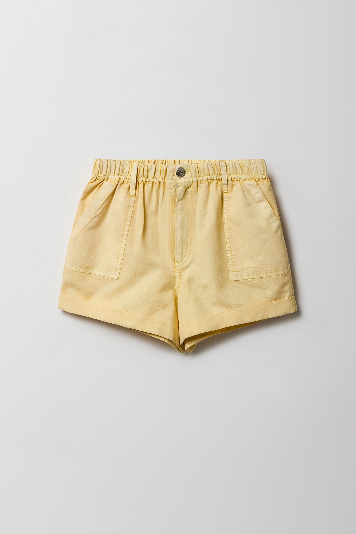 Elastic Waist Denim Short