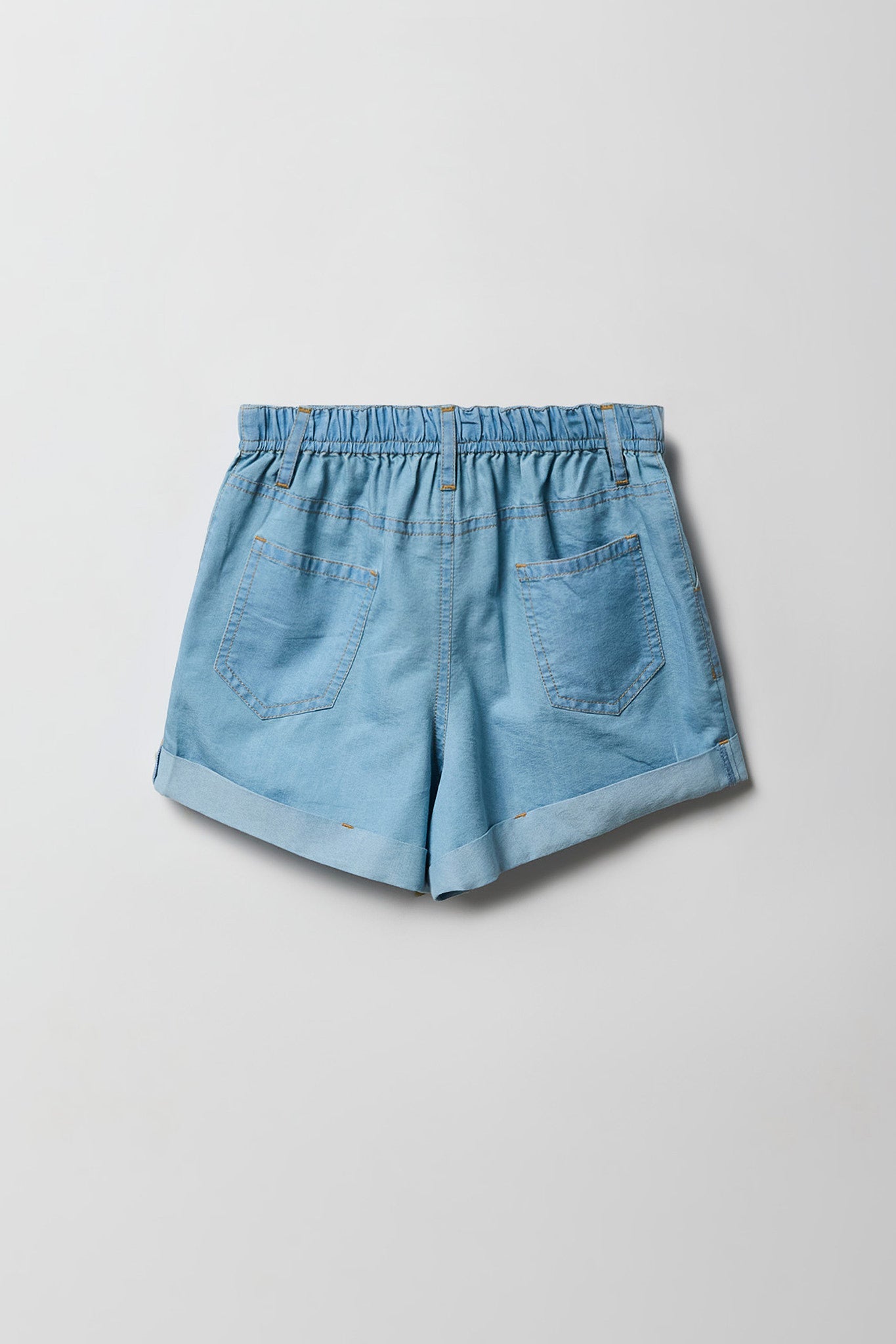 Elastic Waist Denim Short