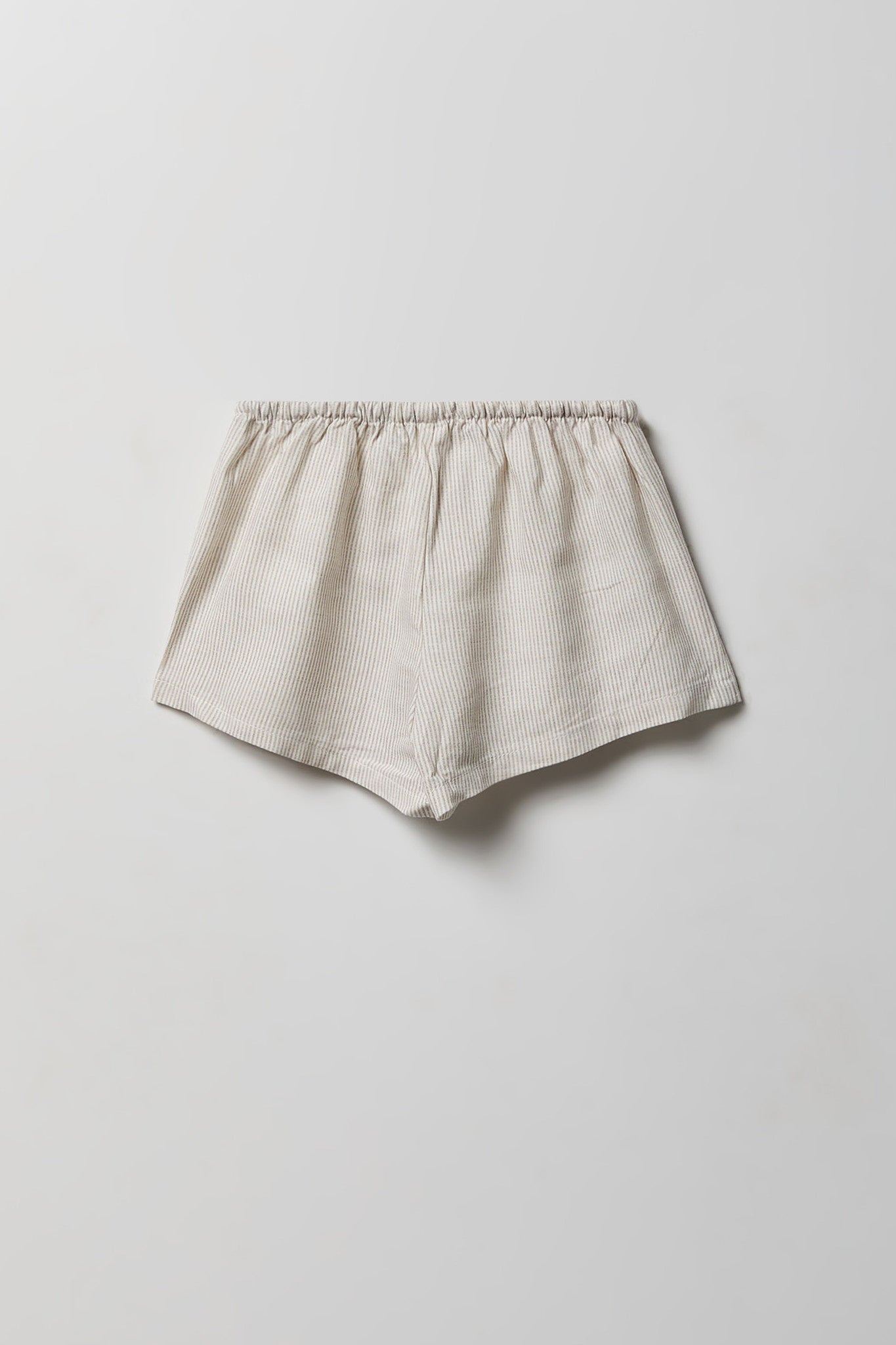 Girls Linen-Blend Pinstriped Short