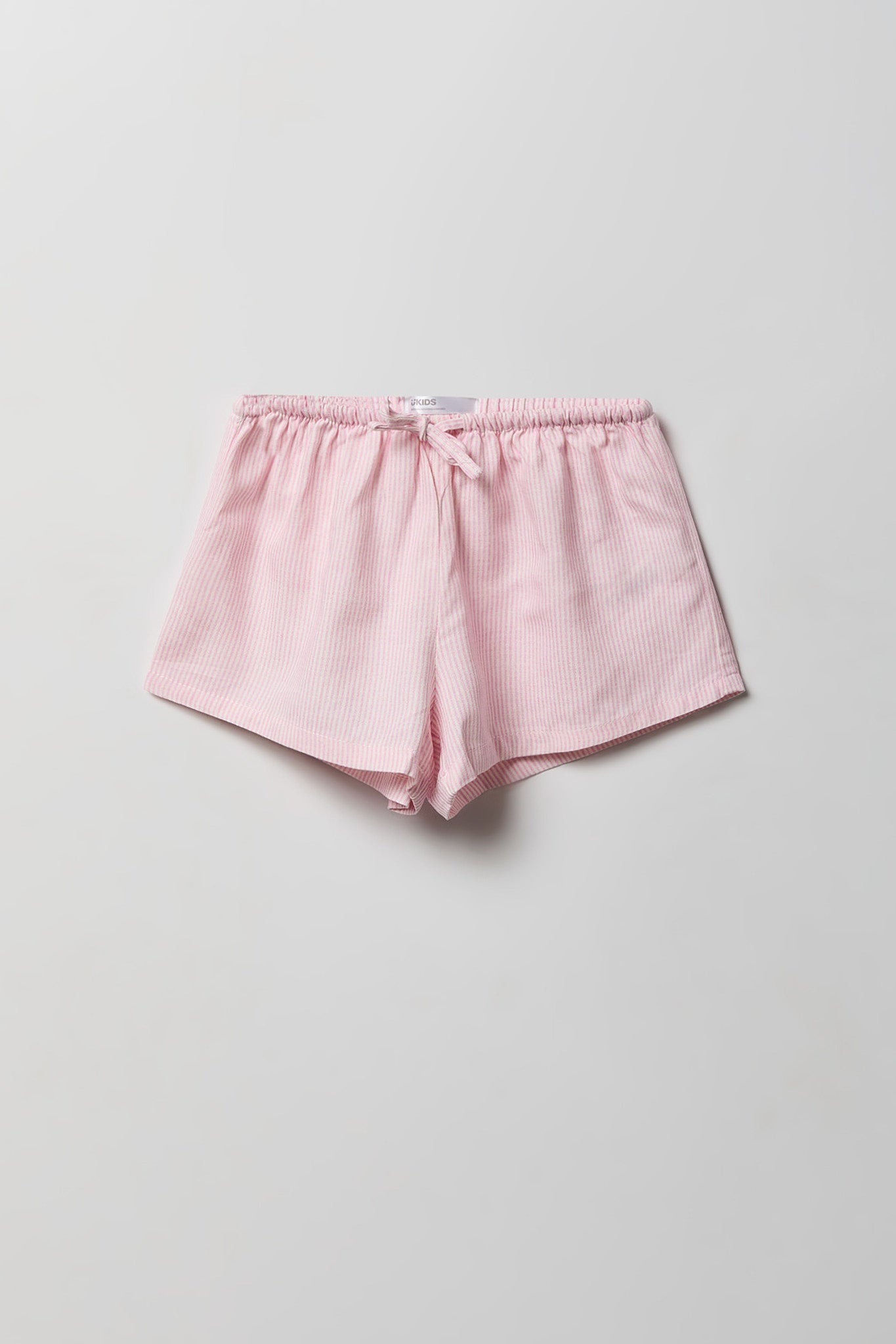Girls Linen-Blend Pinstriped Short