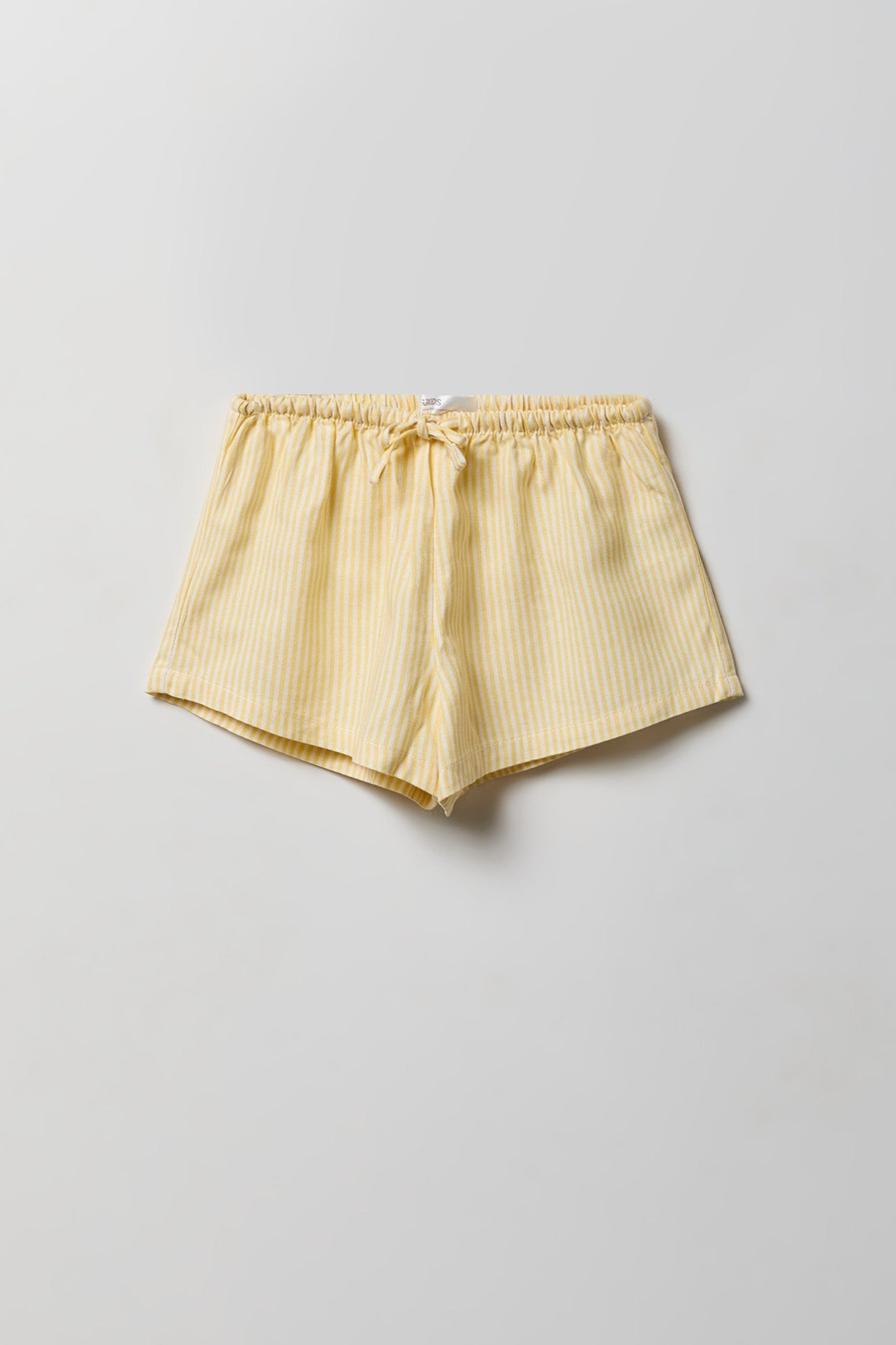 Girls Linen-Blend Pinstriped Short