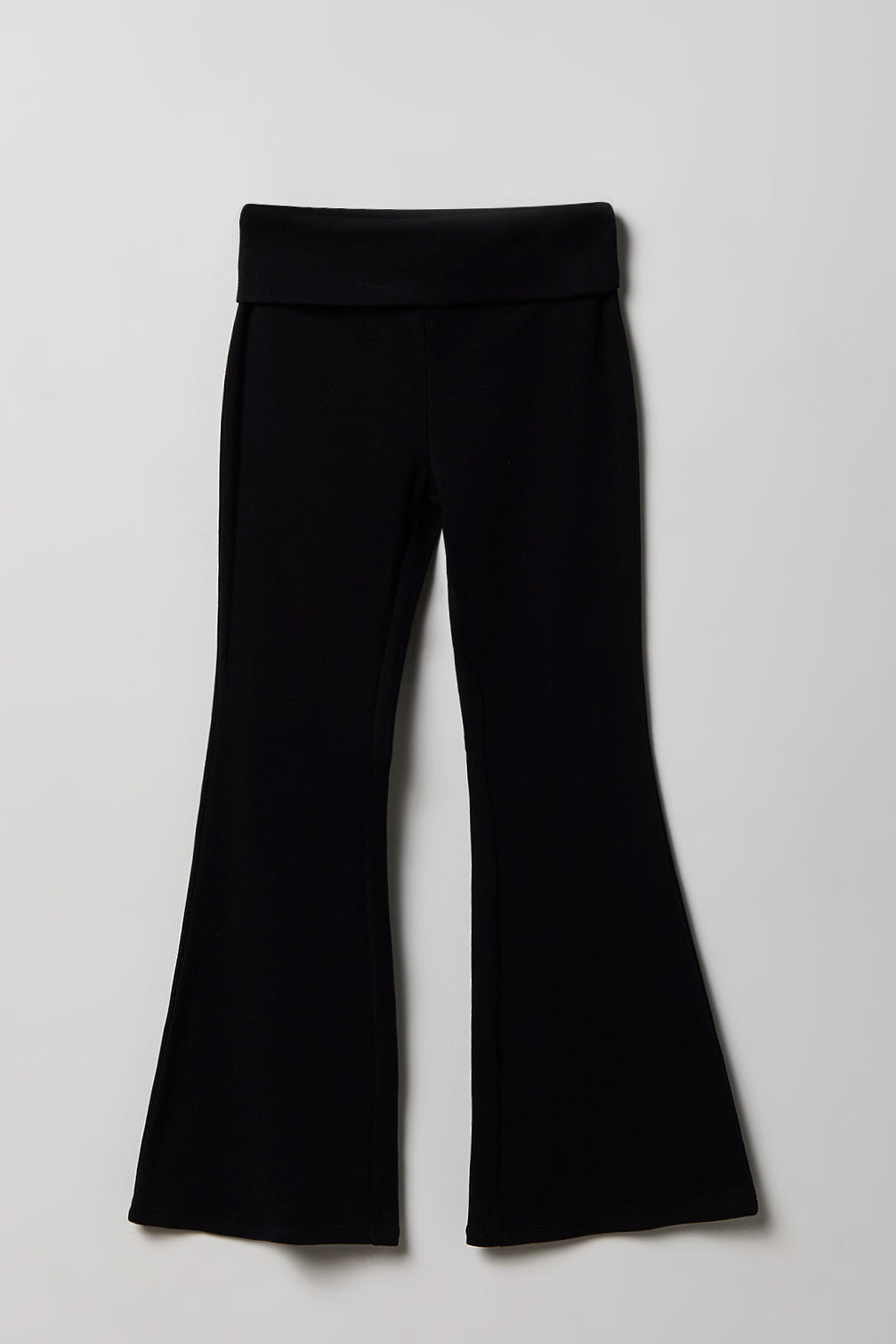 Girls Ribbed Foldover Flare Pant