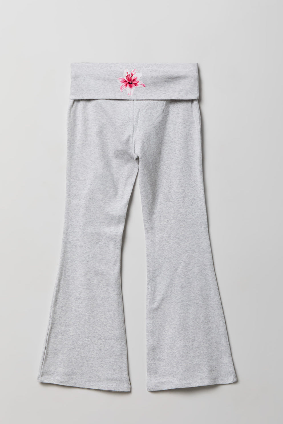 Girls Ribbed Foldover Flare Pant