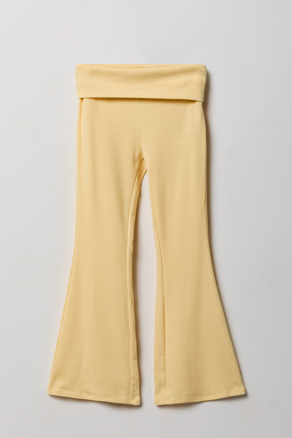 Girls Ribbed Foldover Flare Pant