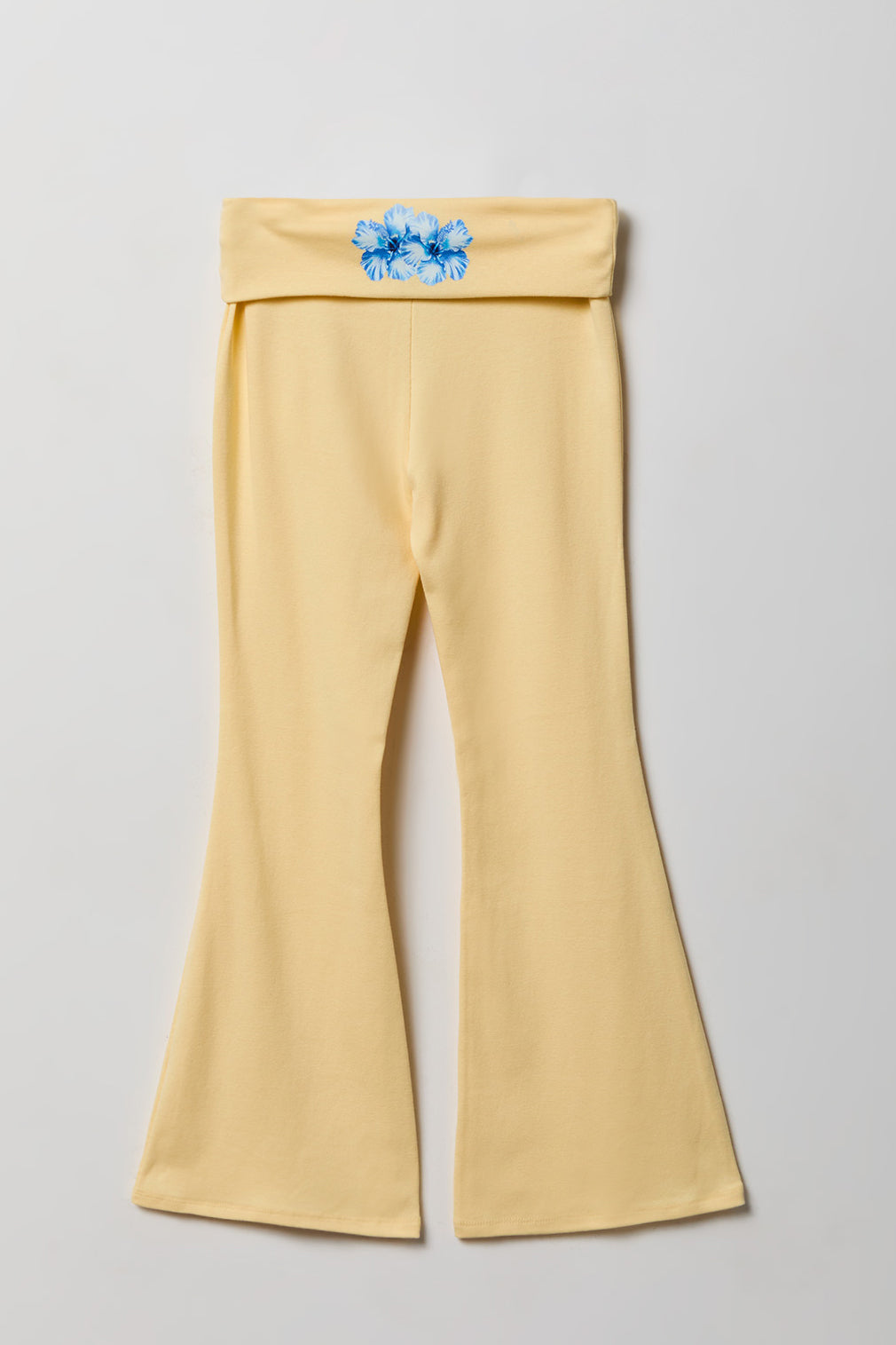 Girls Ribbed Foldover Flare Pant