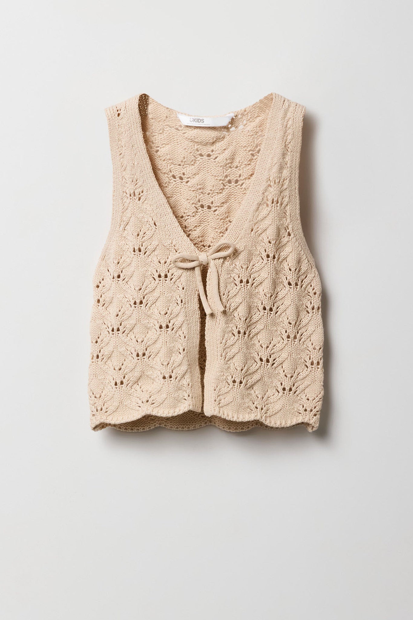 Girls Crochet Self-Tie Vest