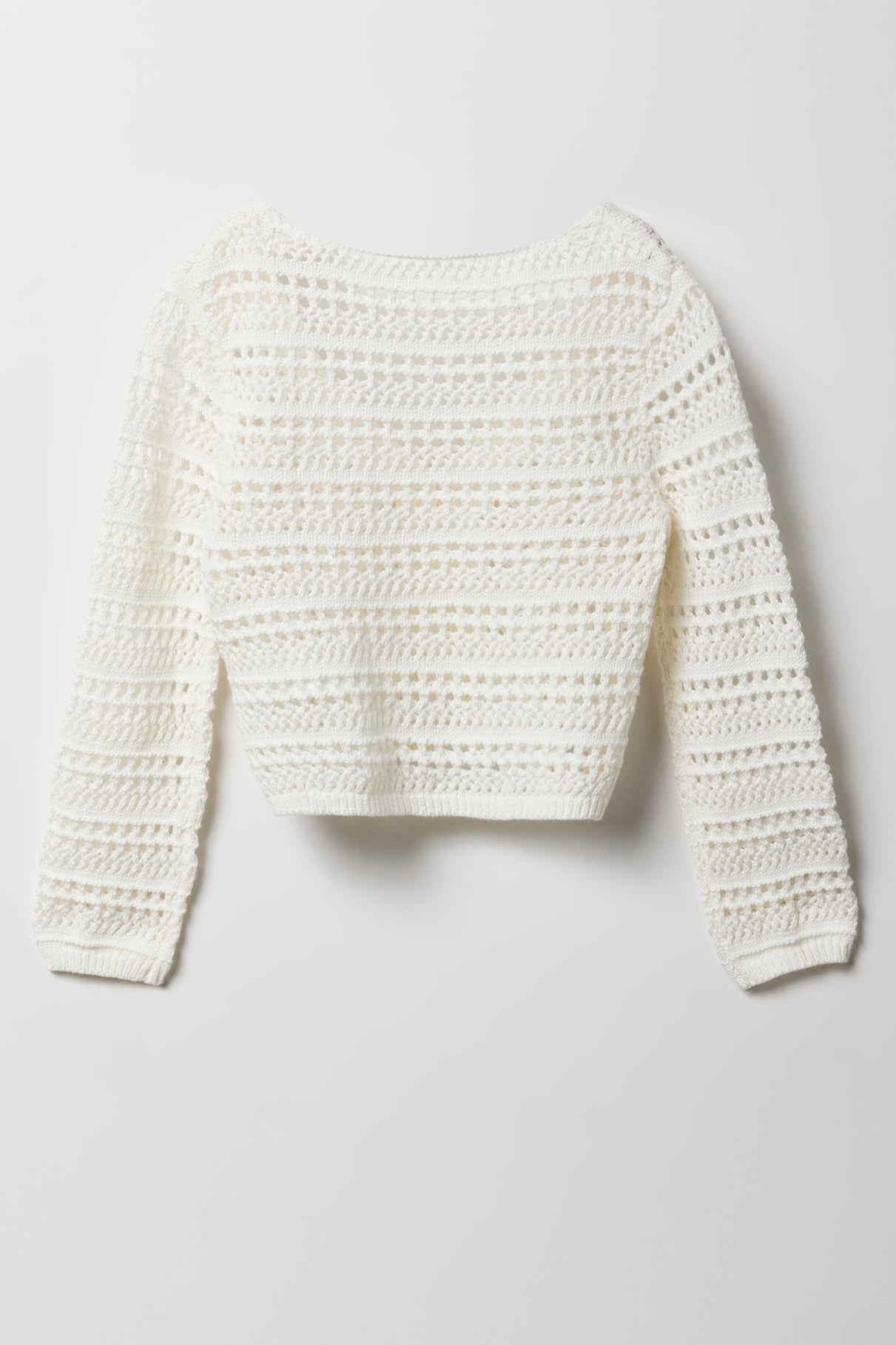 Girls Crochet Button-Up Cardigan
