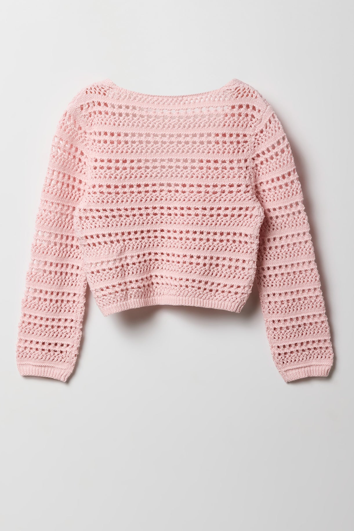 Girls Crochet Button-Up Cardigan