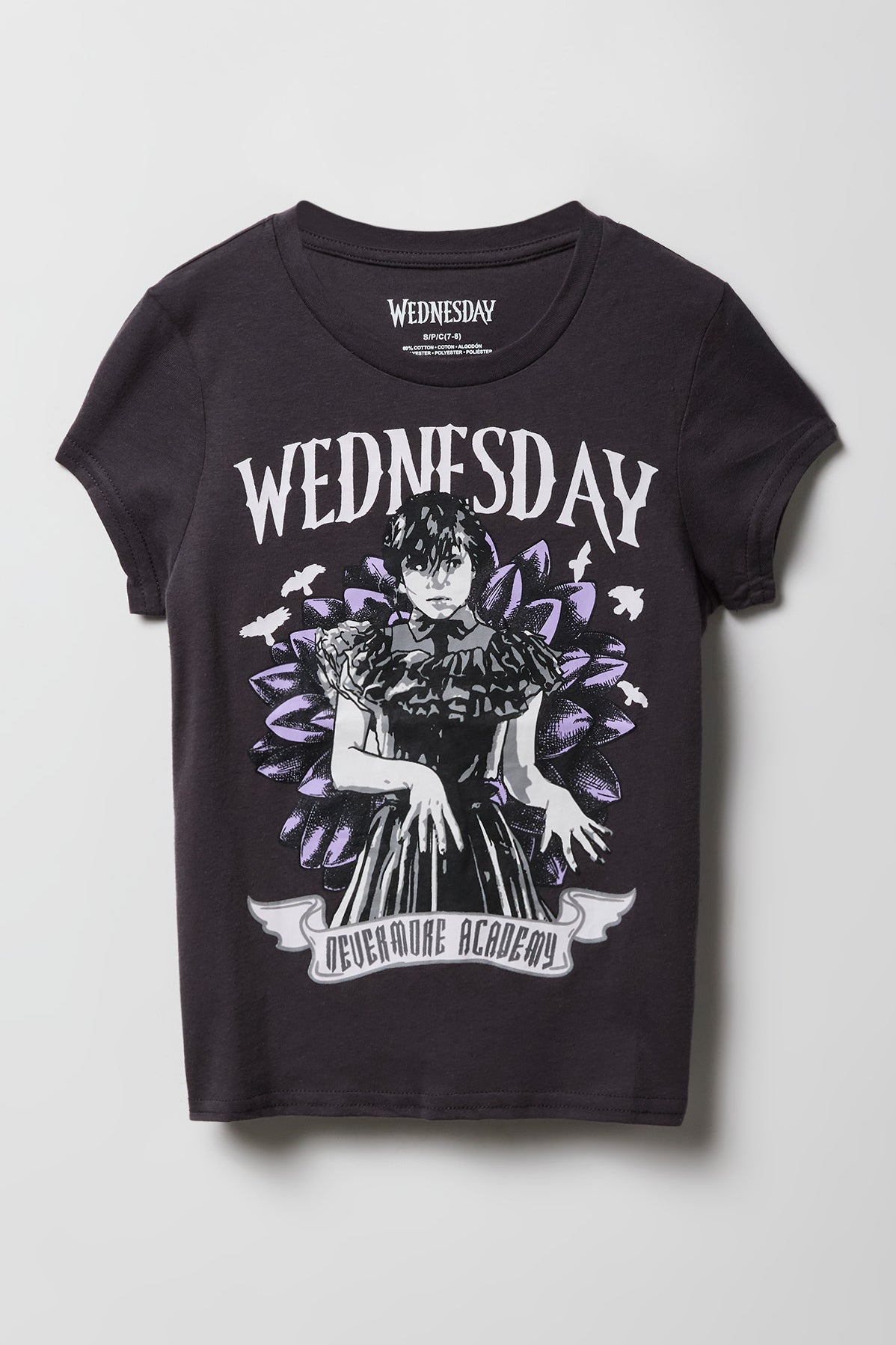Girls Luxe Heavy Cotton Wednesday Graphic T-Shirt