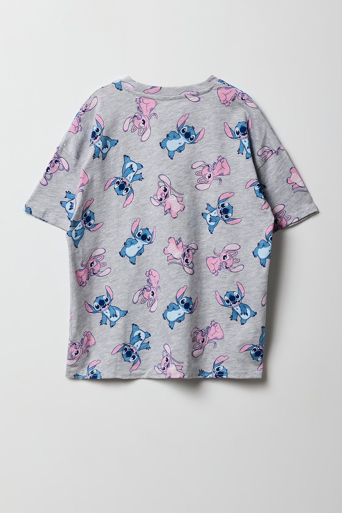 Girls Luxe Heavy Cotton Oversized Stitch & Angel Print T-Shirt