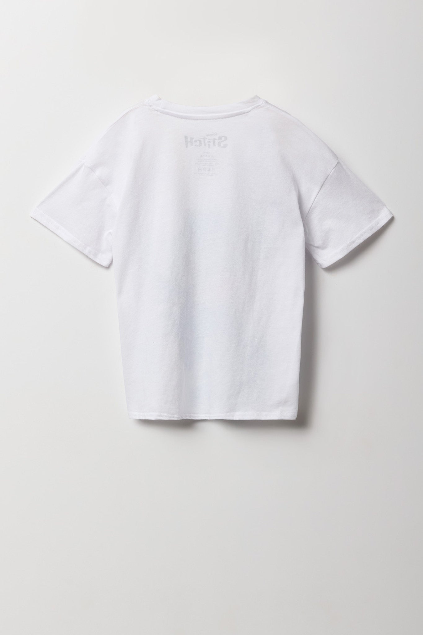 Girls Luxe Heavy Cotton Stitch Graphic Oversized T-Shirt