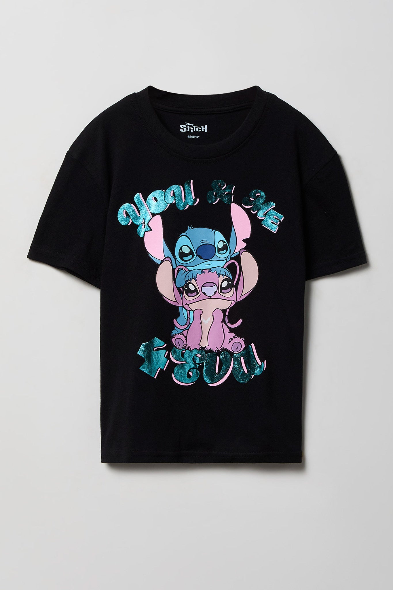 Girls Stitch & Angel Graphic T-Shirt